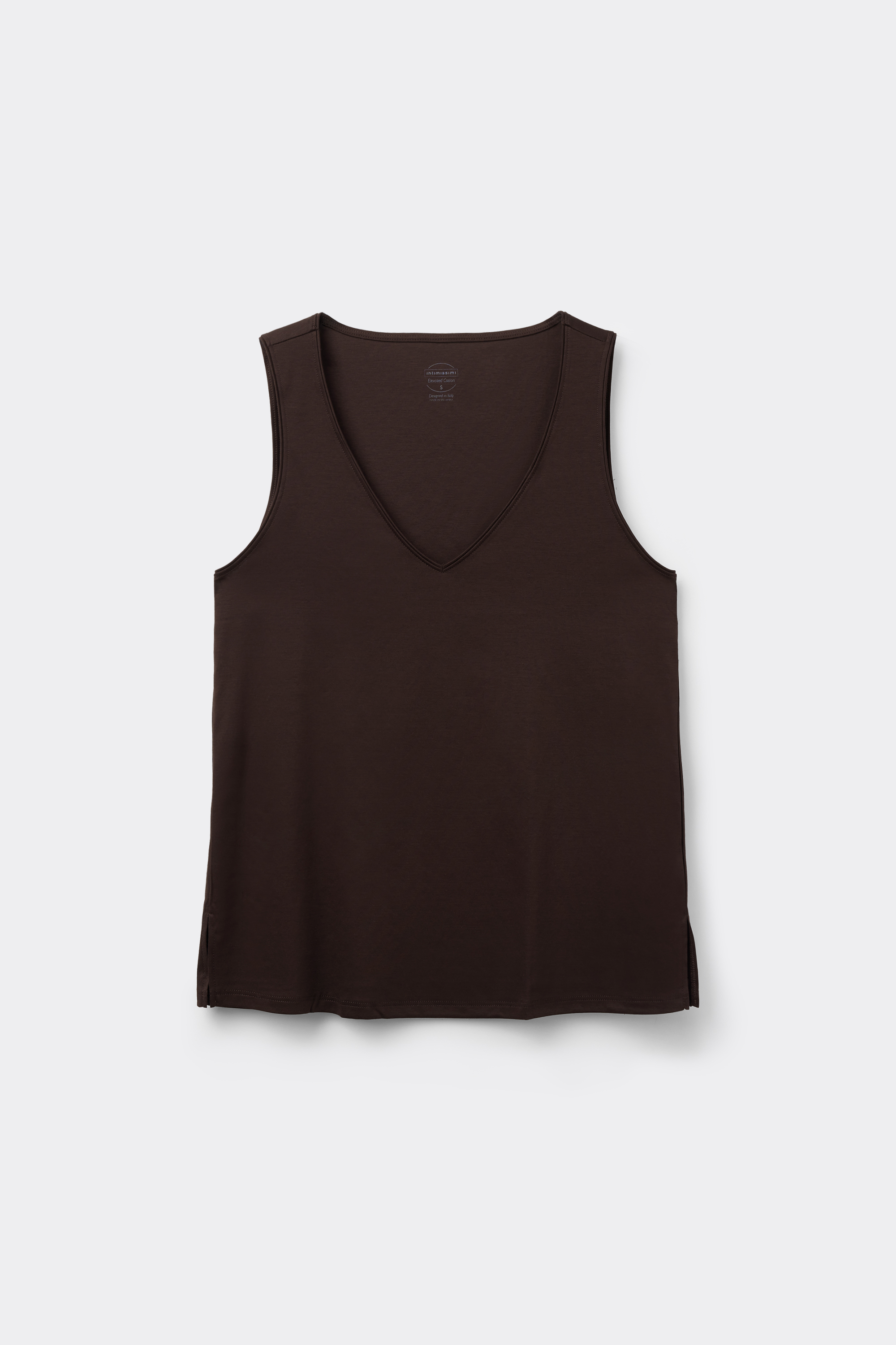 Vネック エレヴェイテッドコットン タンクトップ