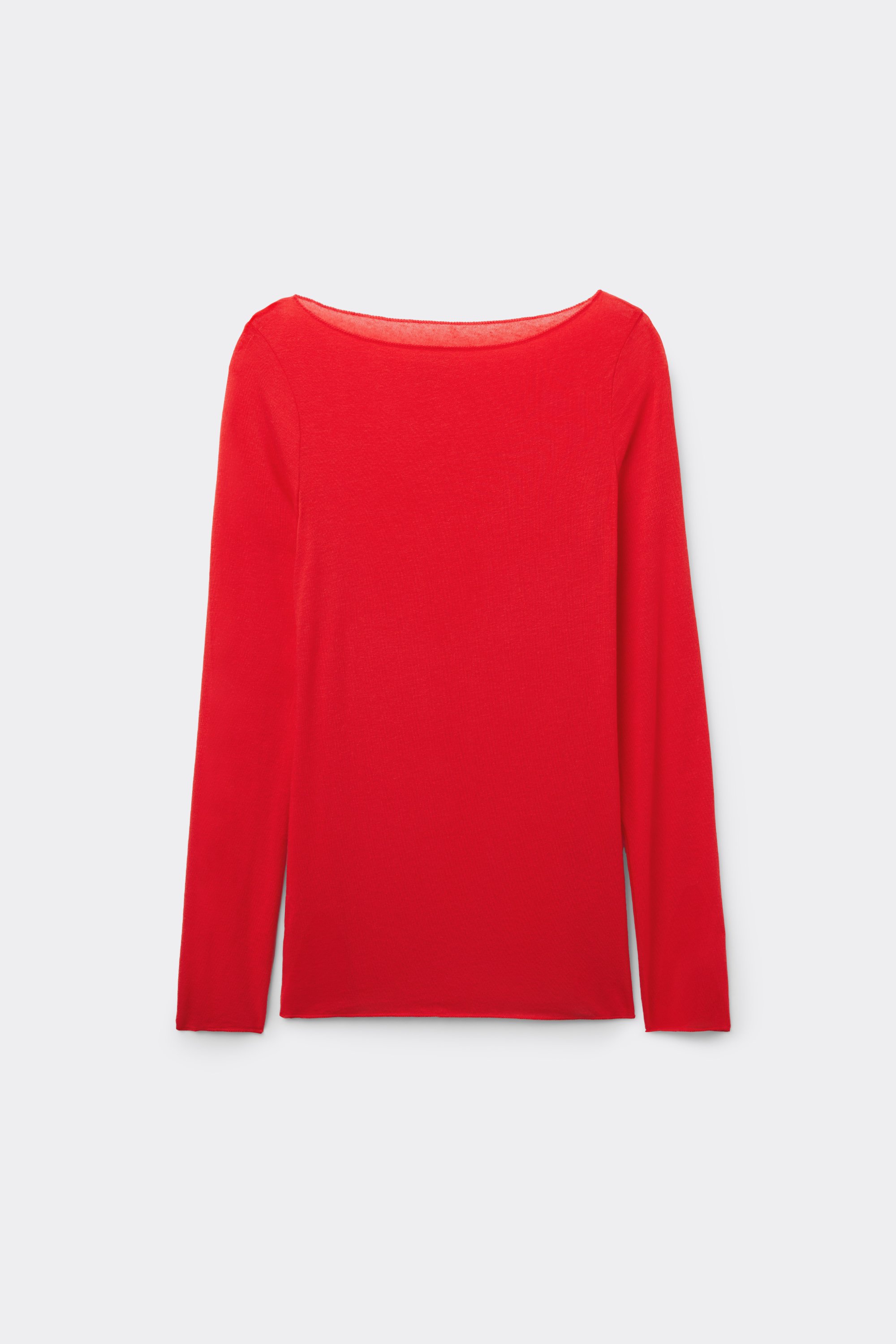 ボートネック モダール カシミヤ ウルトラライト トップス