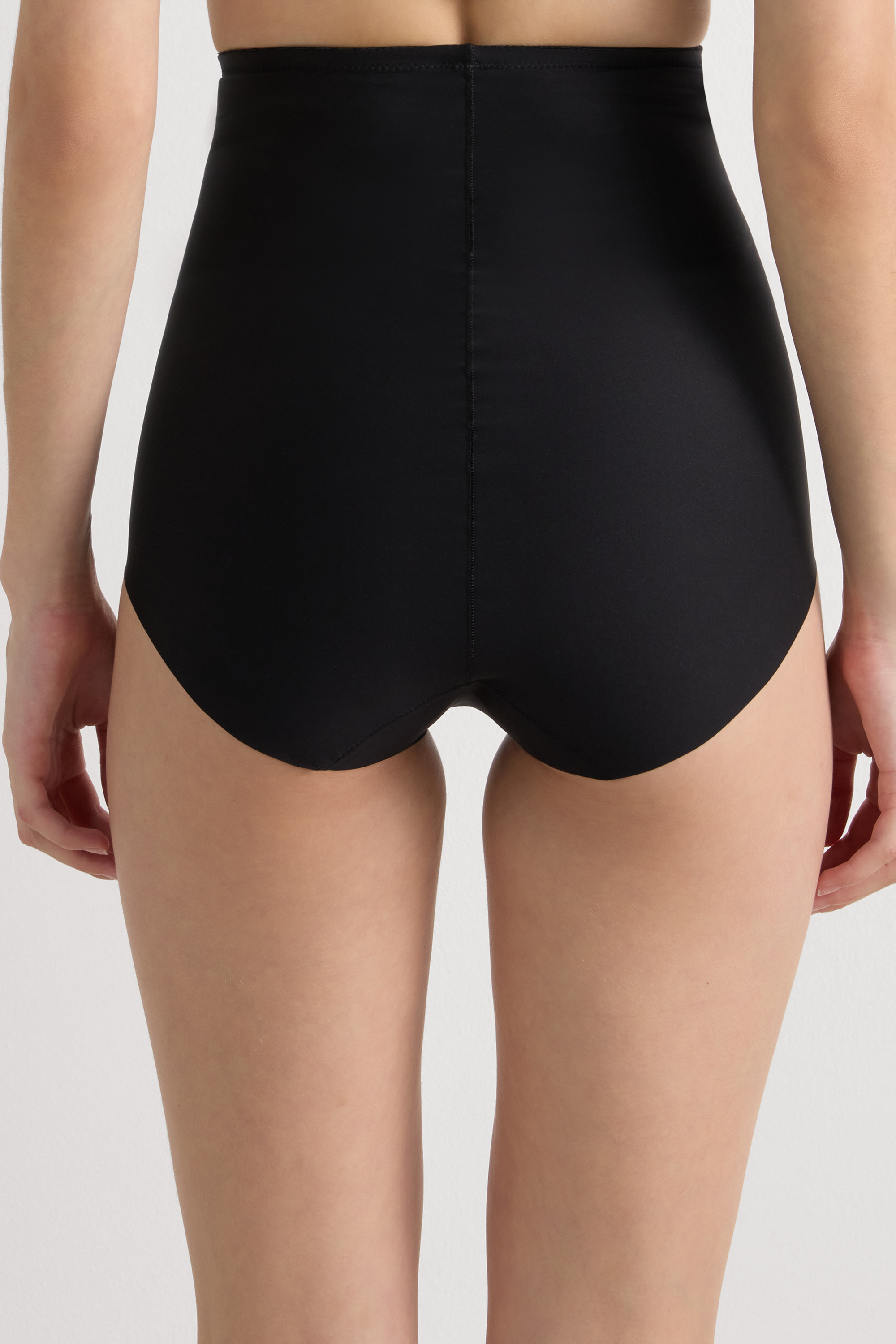 マイクロファイバー シームレス ハイウエスト シェイプアップ キュロット