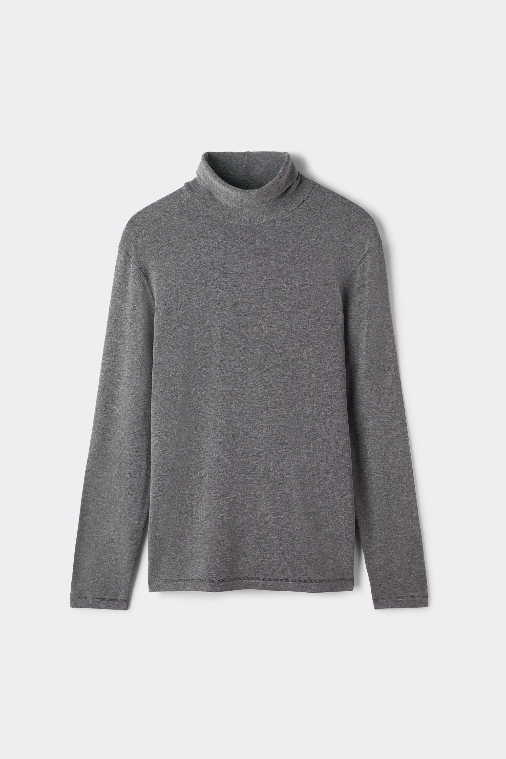 モダール＆カシミヤ ロングスリーブ ハイネック トップス
