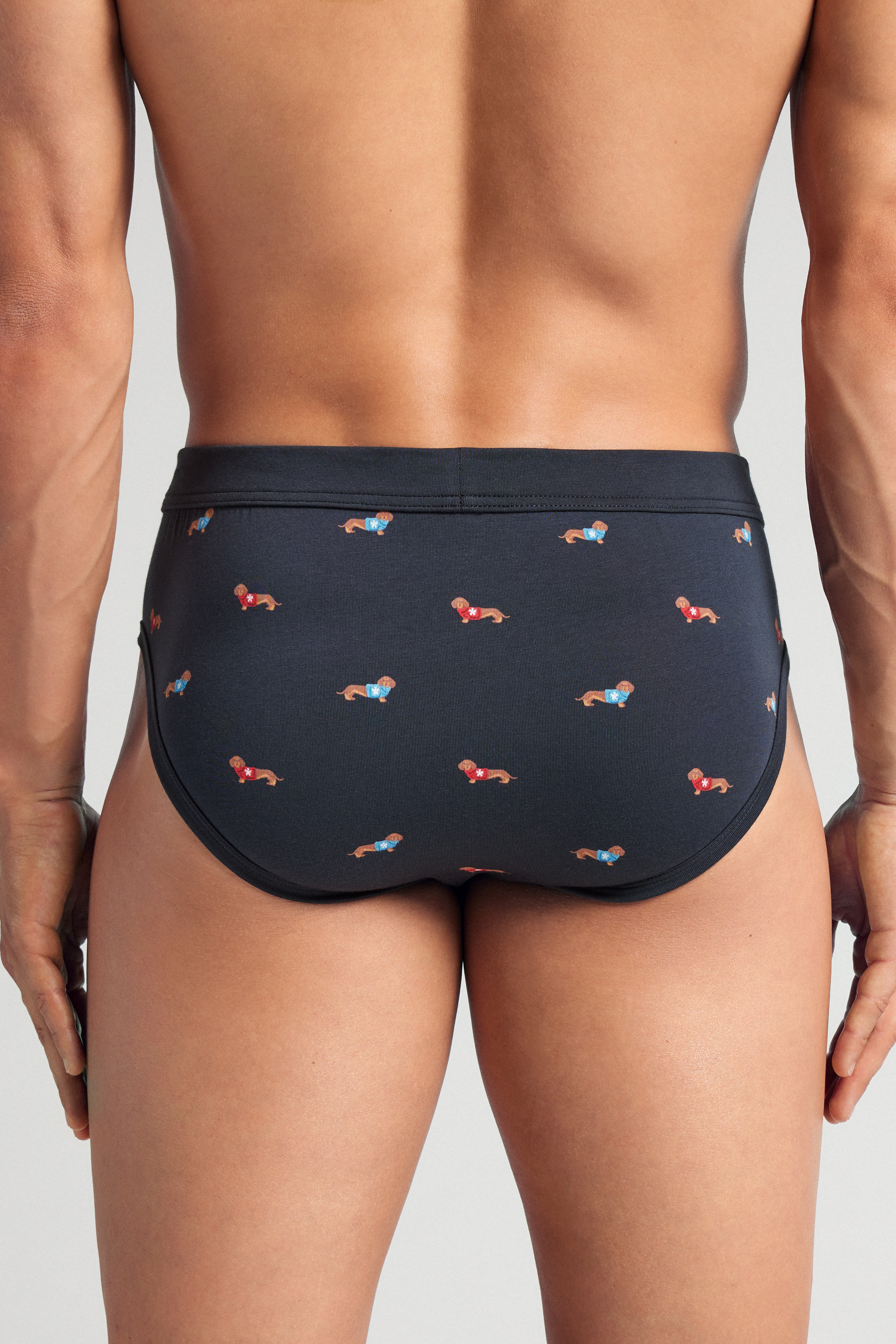 スーペリアコットン 子犬柄プリント スリップ