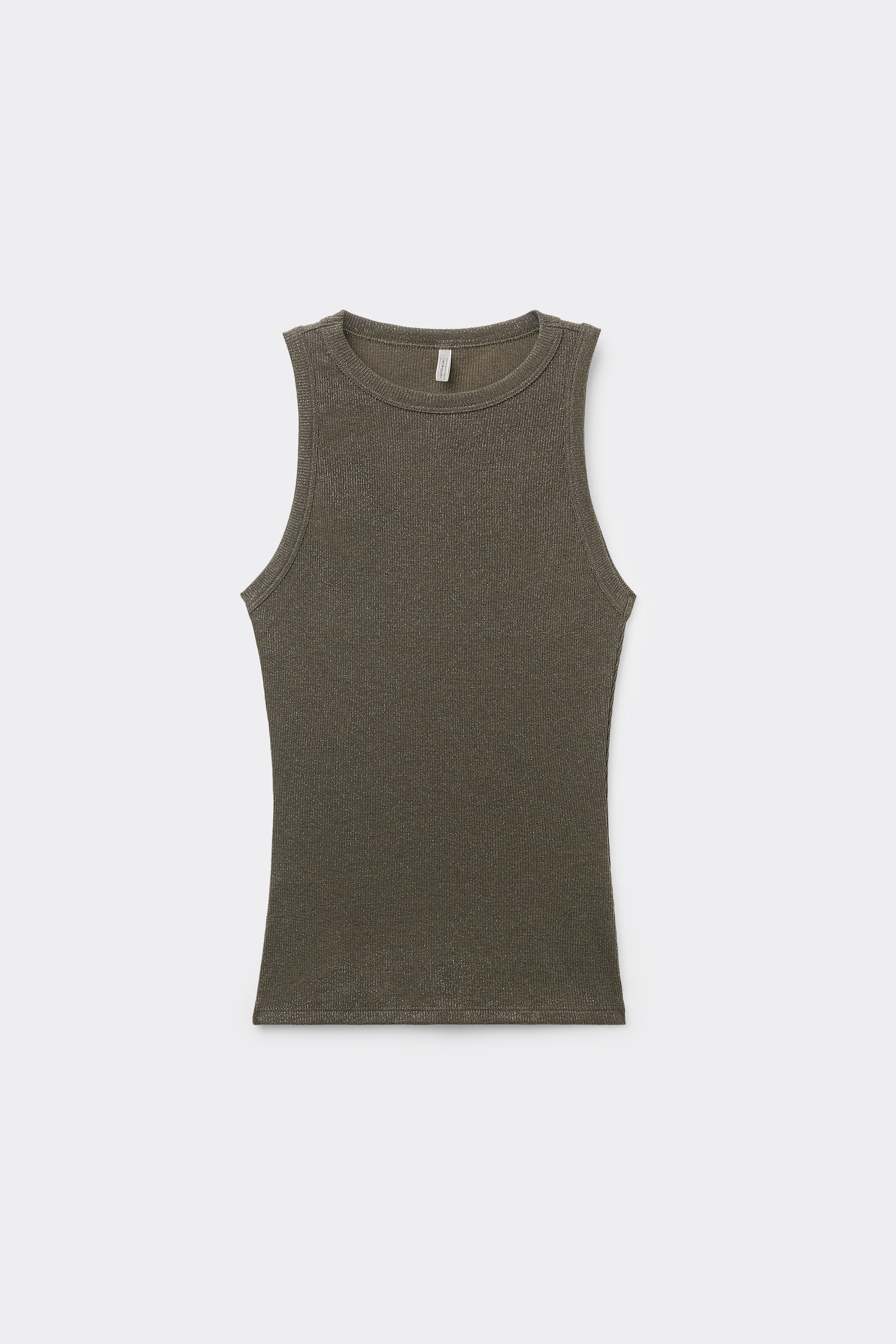 ラメ コットンリブ タンクトップ