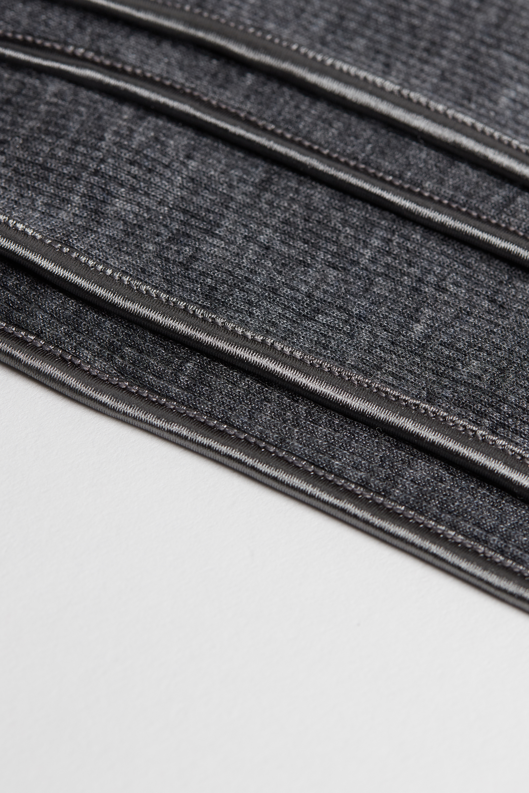 CLANE　3D RIB MESH KNIT TOPS GRAY 1 CLANE 3D RIB MESH KNIT TOPS