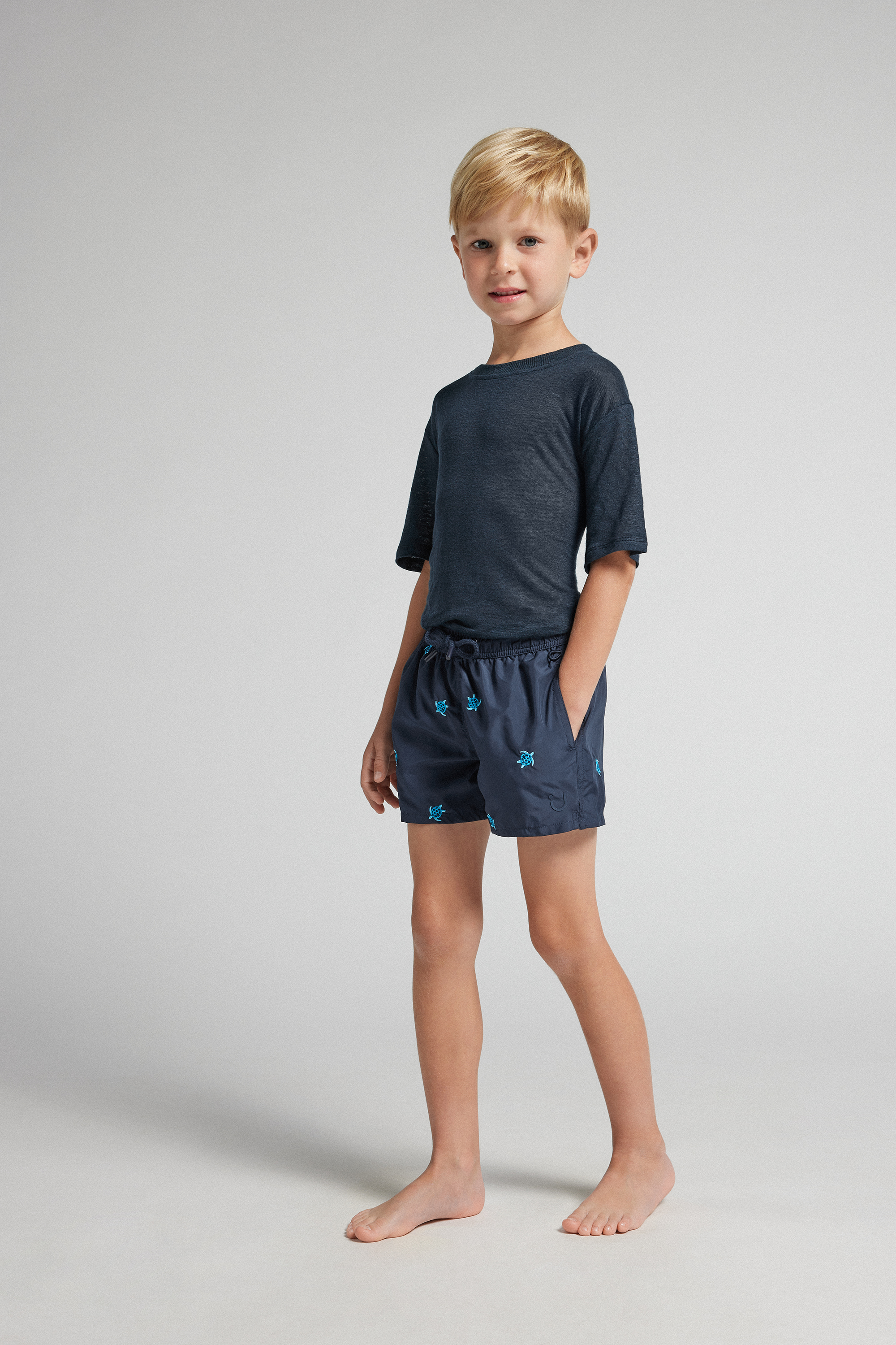 タートル刺繍 ボーイズ スイムボクサー