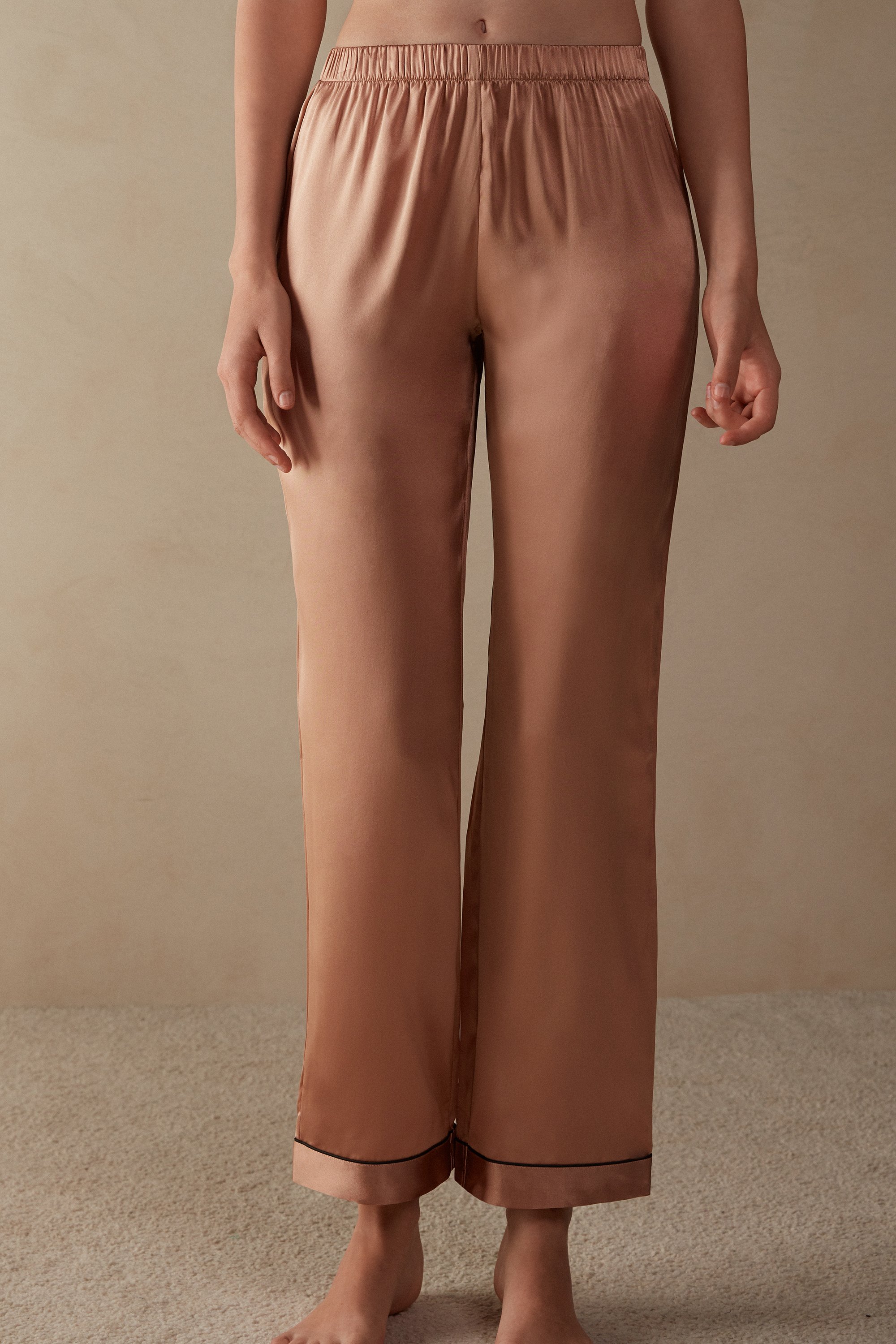 Intimissimi Silk Satin Pajama Pants Woman Pale Grey Size S