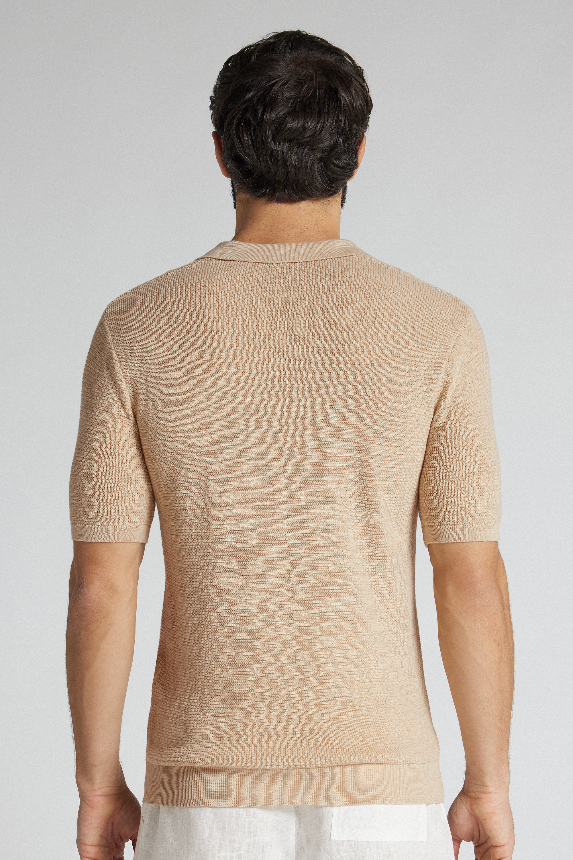 メンズ カットワーク コットン100% ポロシャツ