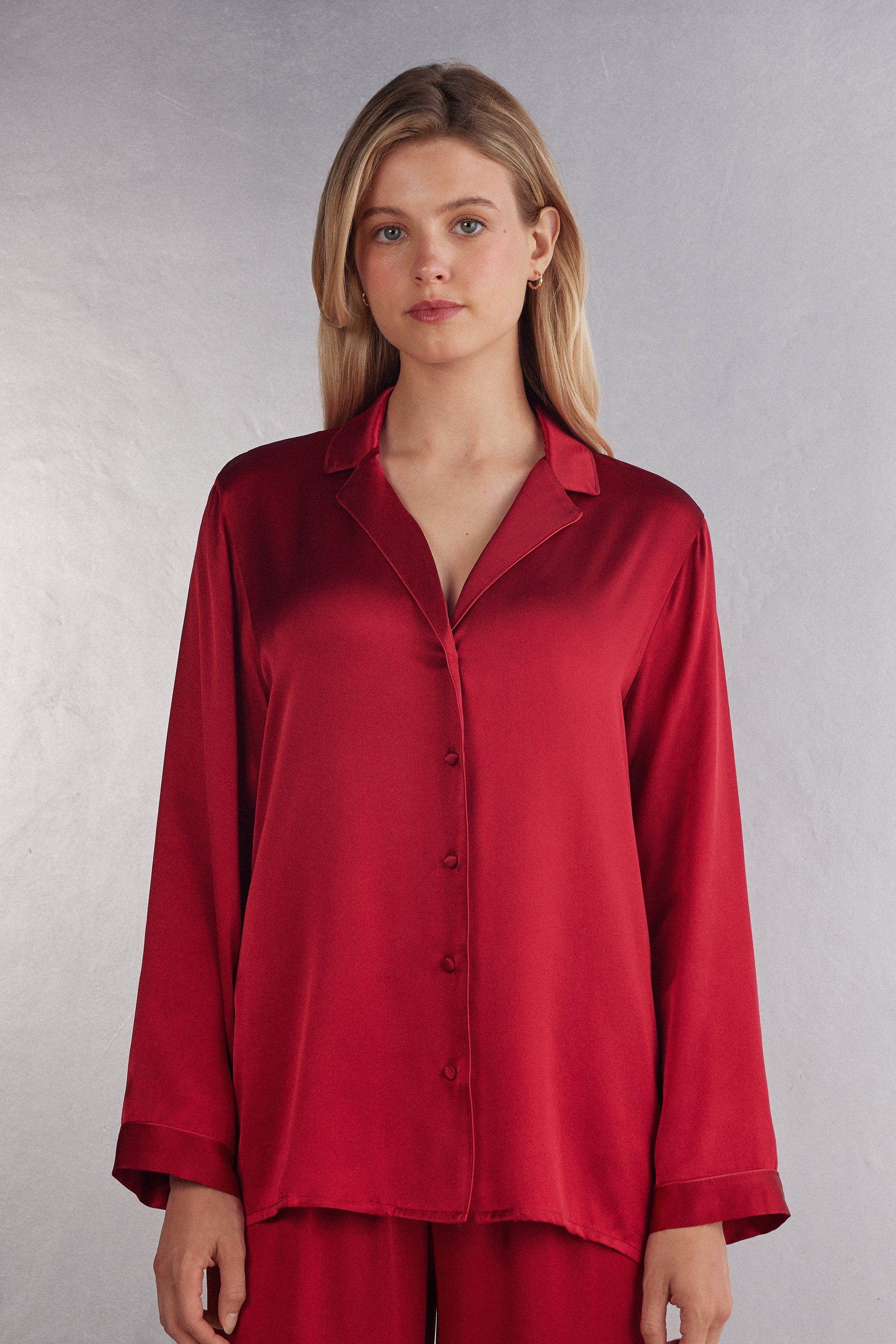 Mannish Cut Jacket in Silk Satin Intimissimi