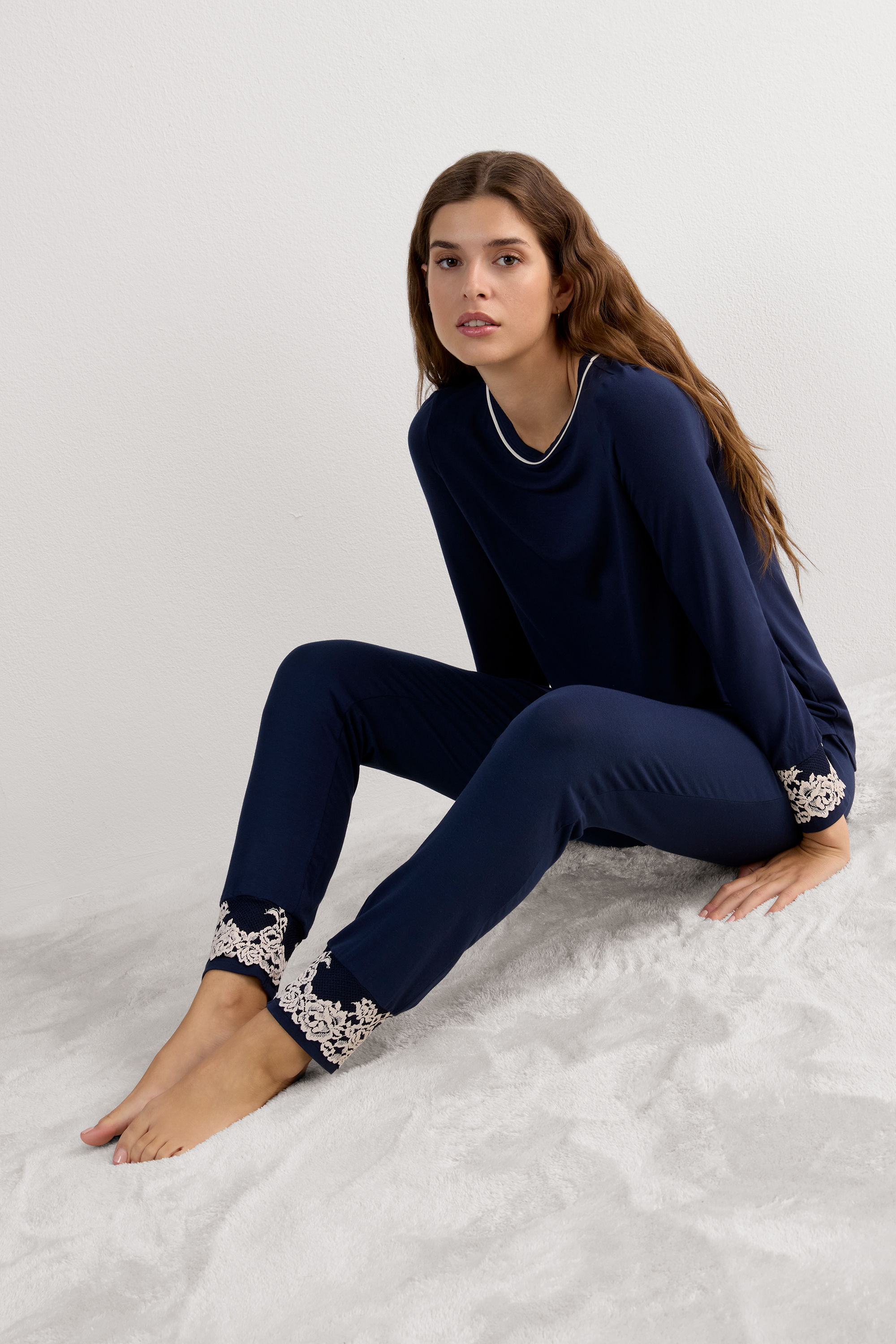 Pretty Flowers モダール ニット