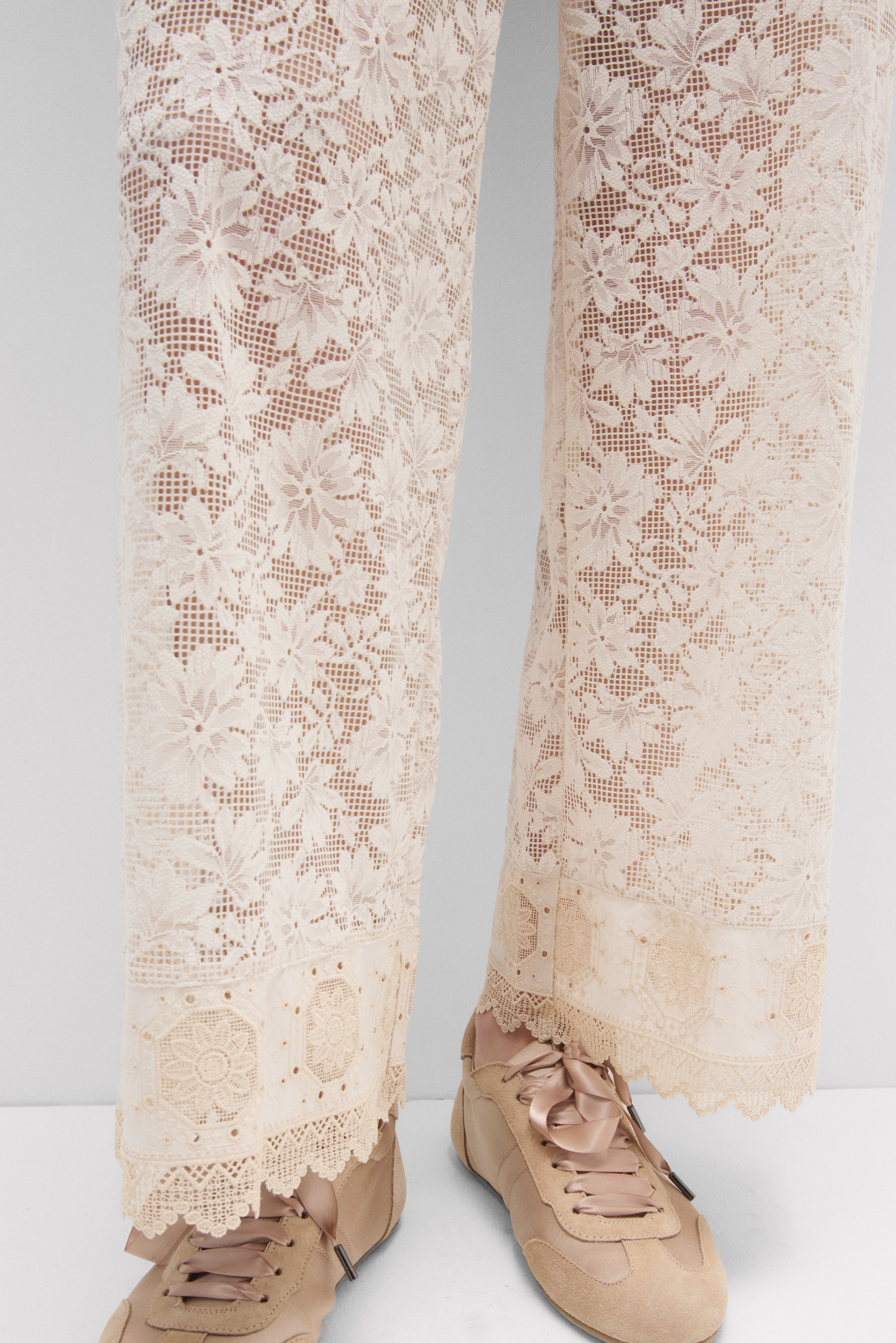 Midsummer Dream レース ロングパンツ