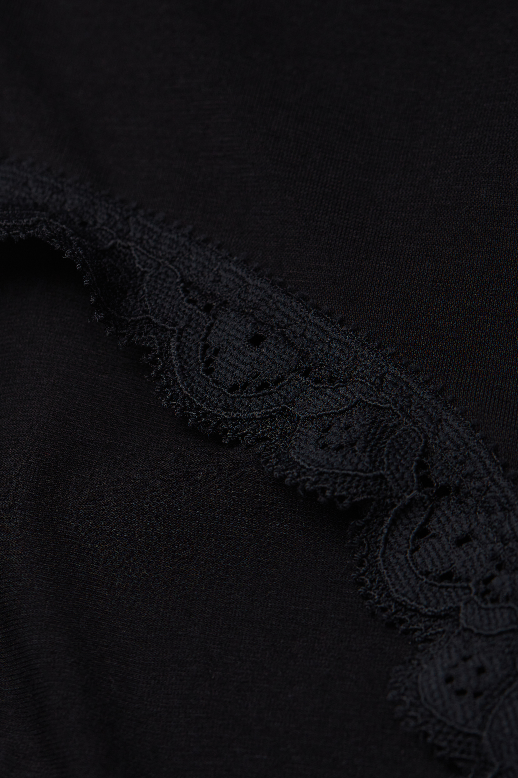 コットン＆レース ハイウエスト キュロット