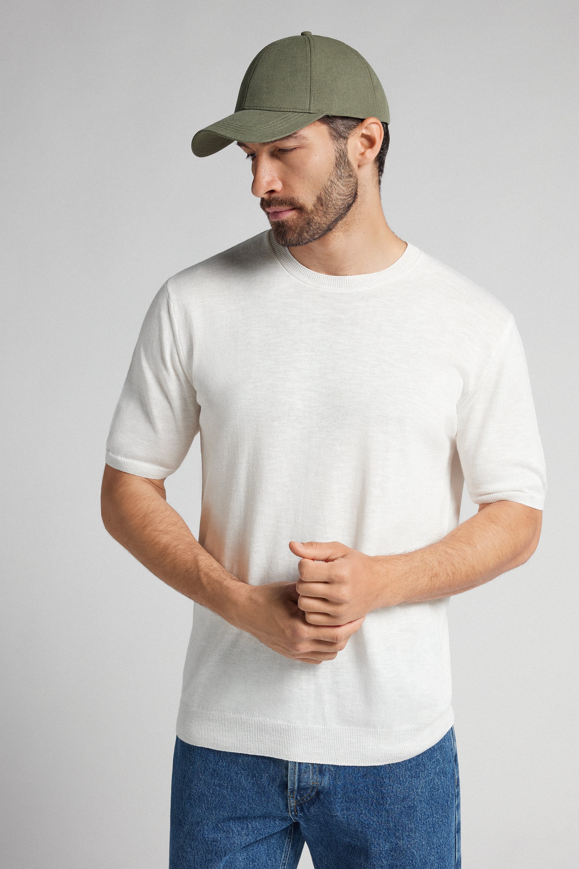 リネン＆コットン ファブリック キャップ