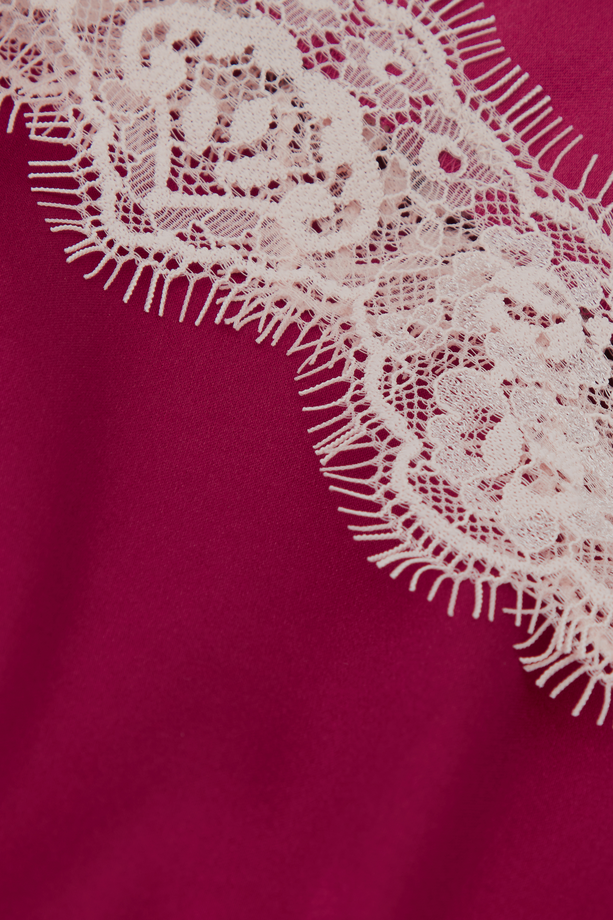 コントラスト シルク＆レース ショートパンツ