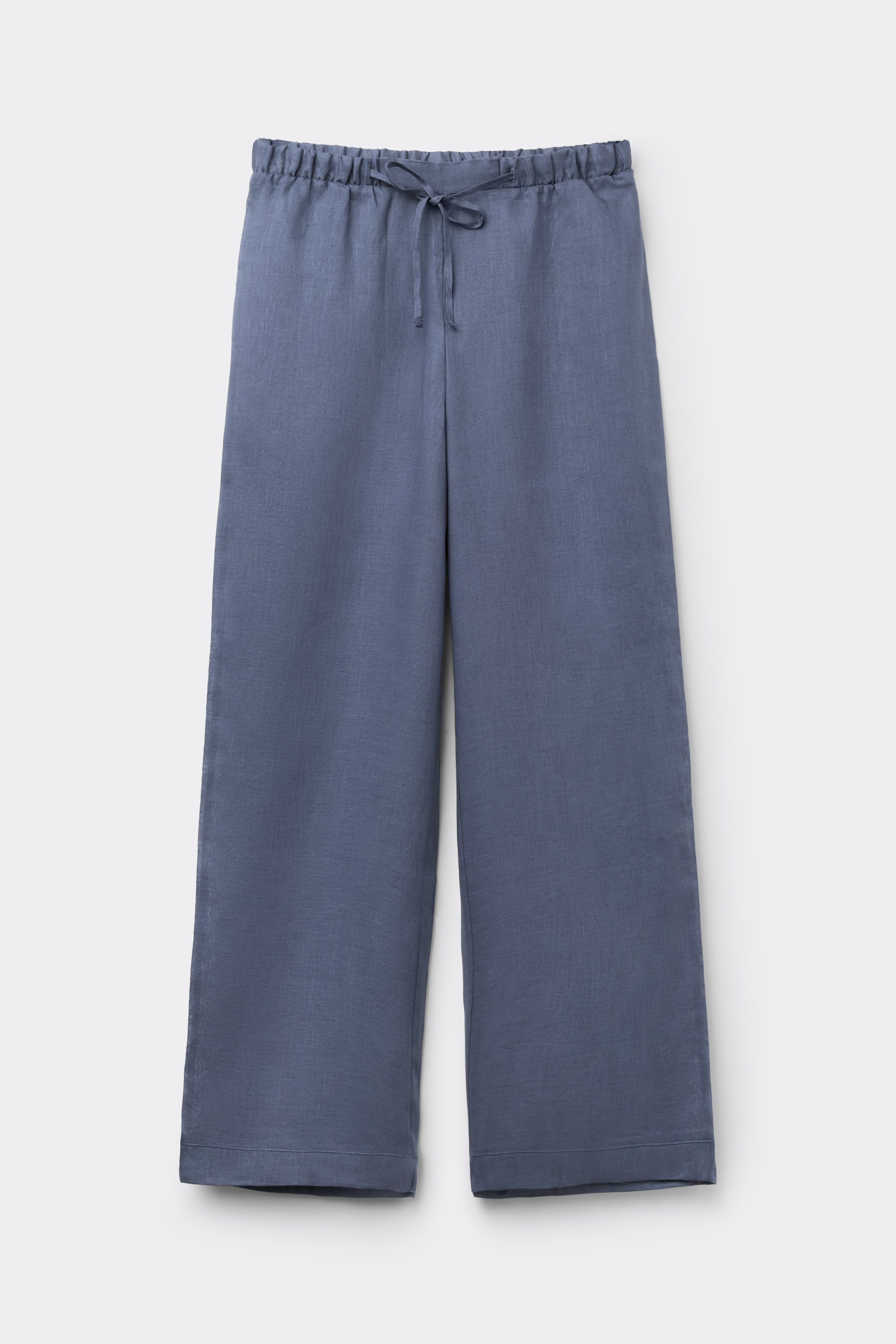 The Pure Linen リネンファブリック ドローストリング ロングパンツ