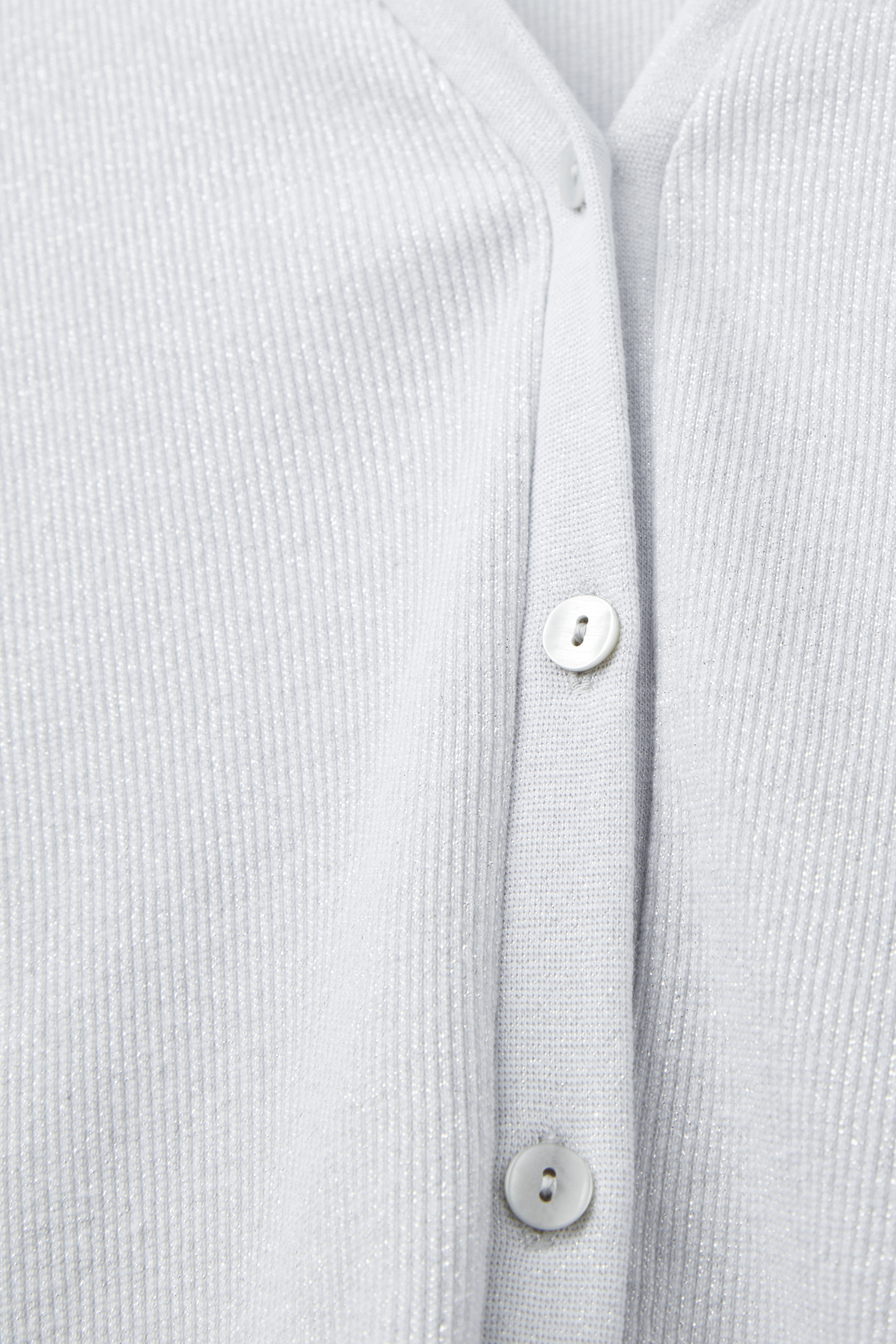 ラメ コットンリブ カーディガン