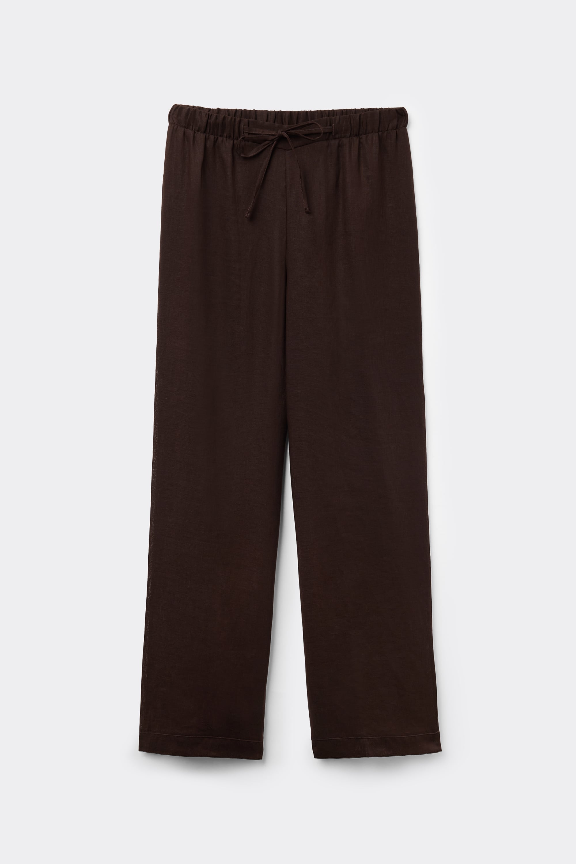 The Pure Linen リネンファブリック ドローストリング ロングパンツ