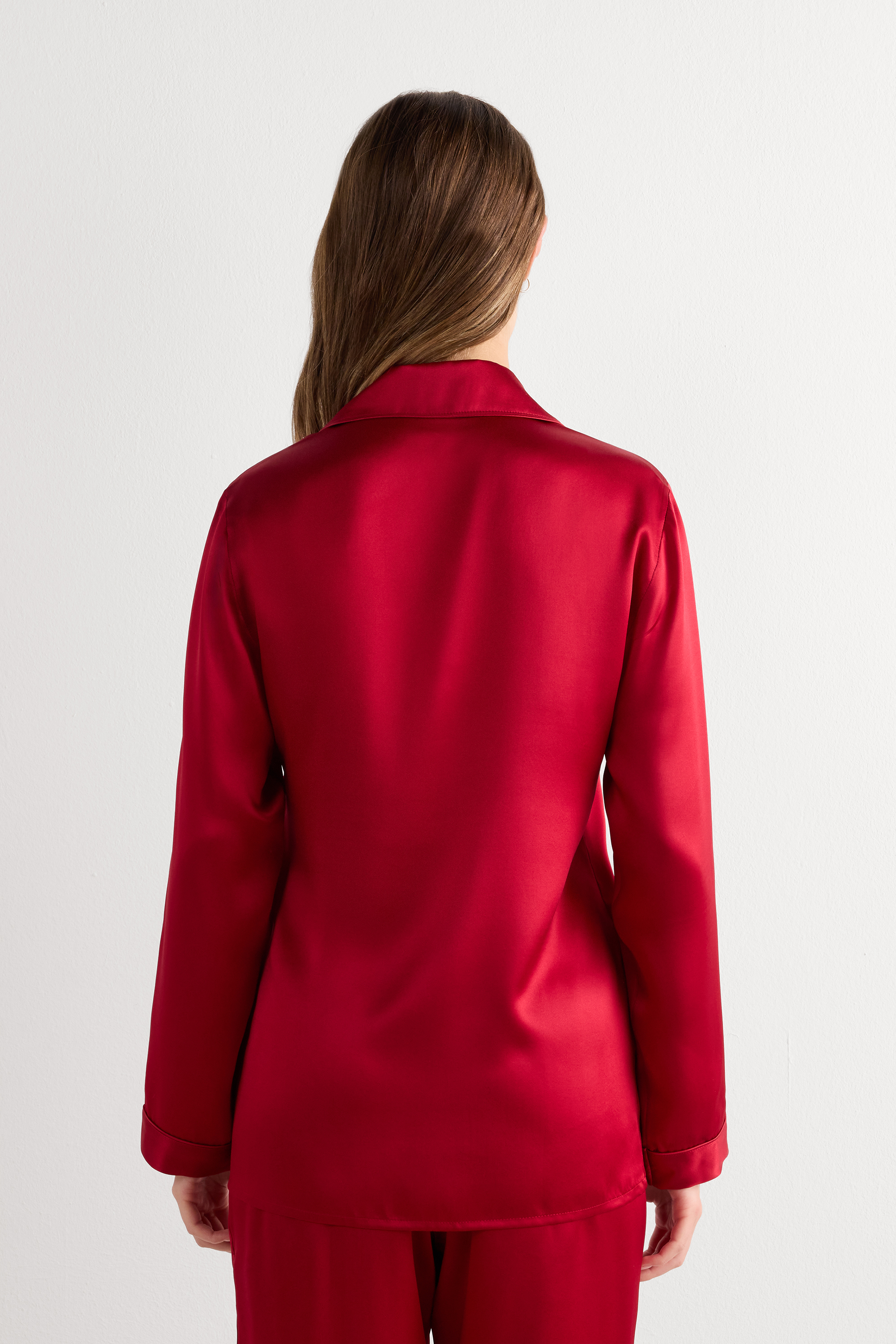 シルク サテン マニッシュカット ジャケット