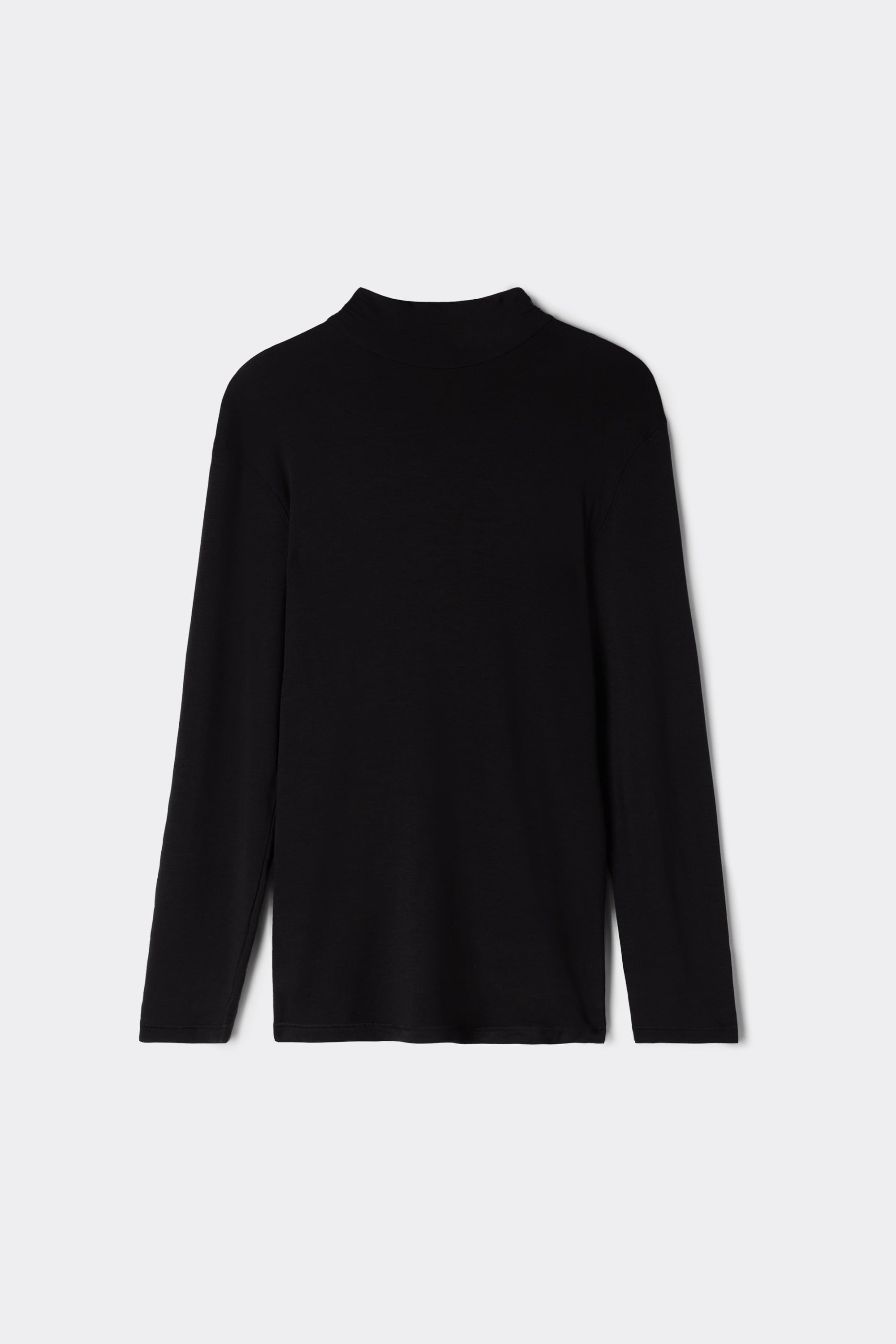モダール＆カシミヤ ロングスリーブ ハイネック トップス