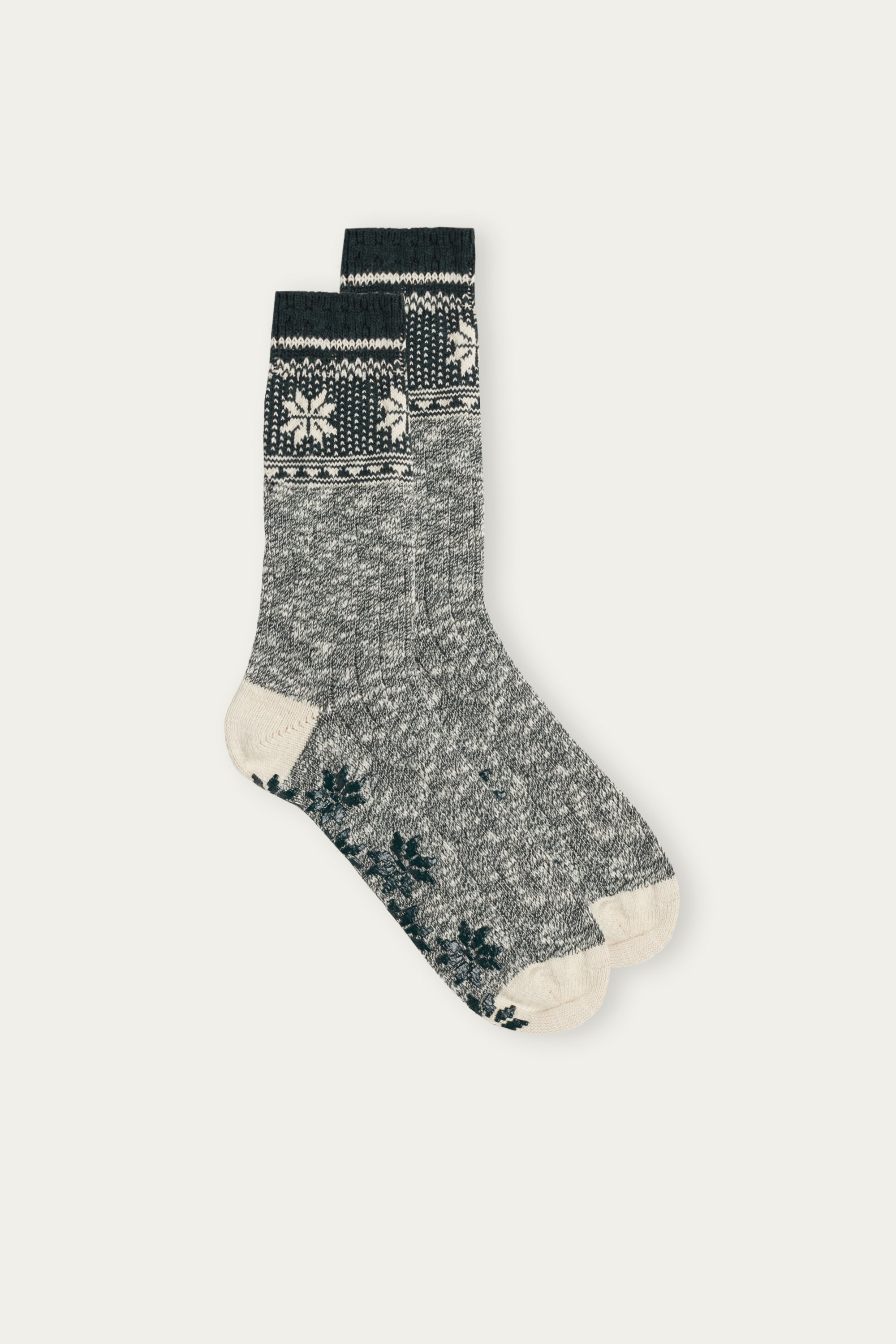 NonSlip Knit Socks with Norwegian Pattern Intimissimi