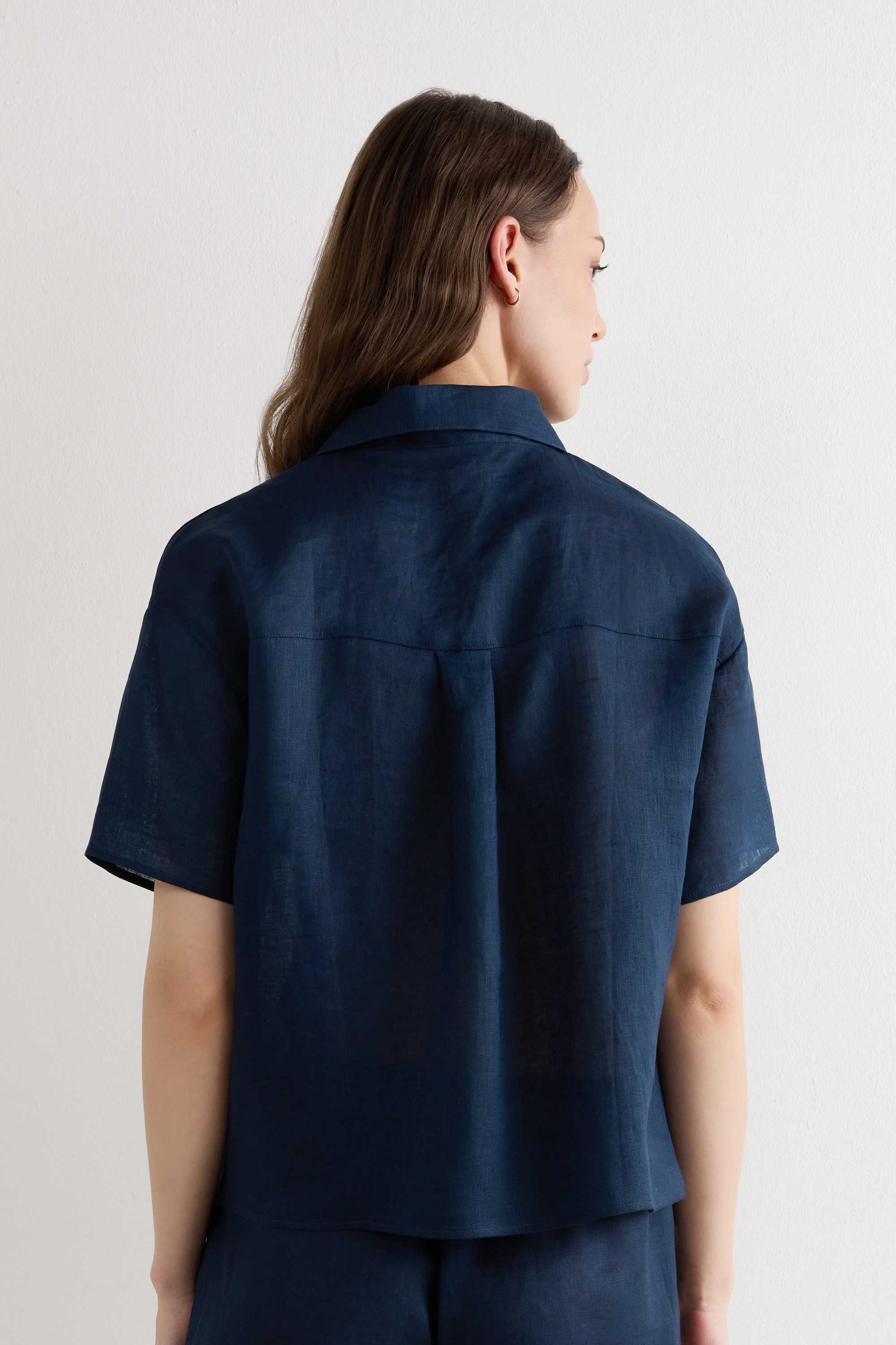 The Pure Linen リネンファブリック ショートスリーブ シャツ