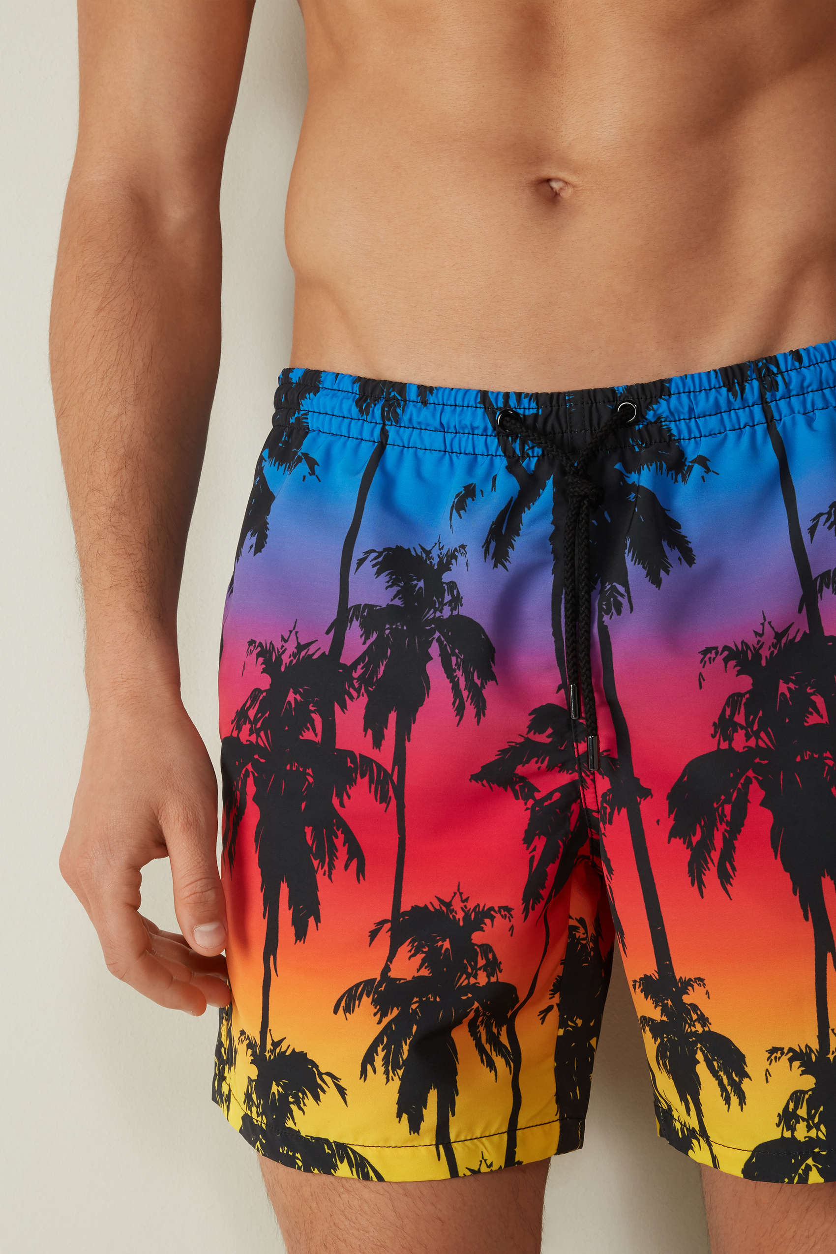 Pegaso Palm Tree-Print Swim Shorts 