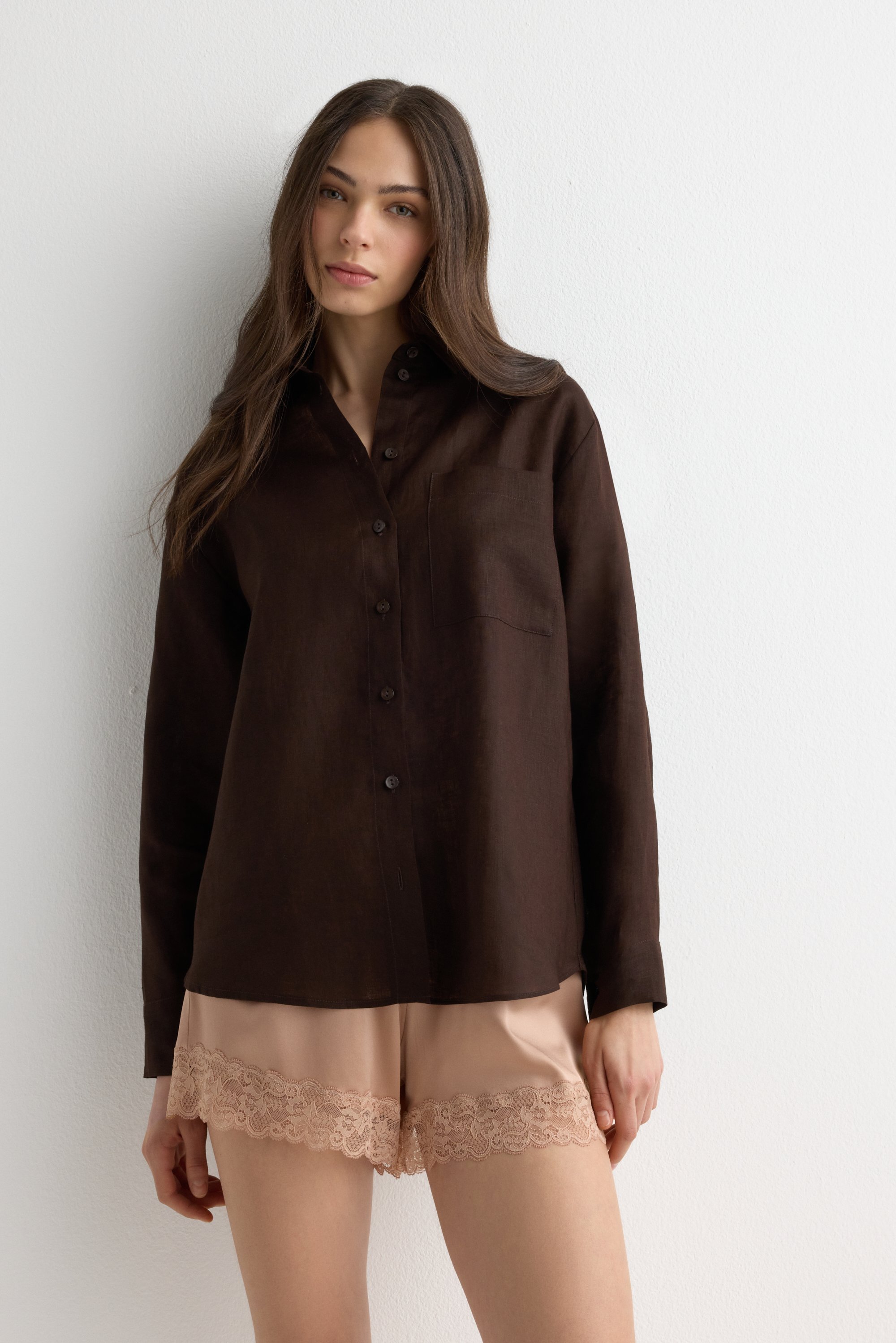 The Pure Linen リネンファブリック シャツ