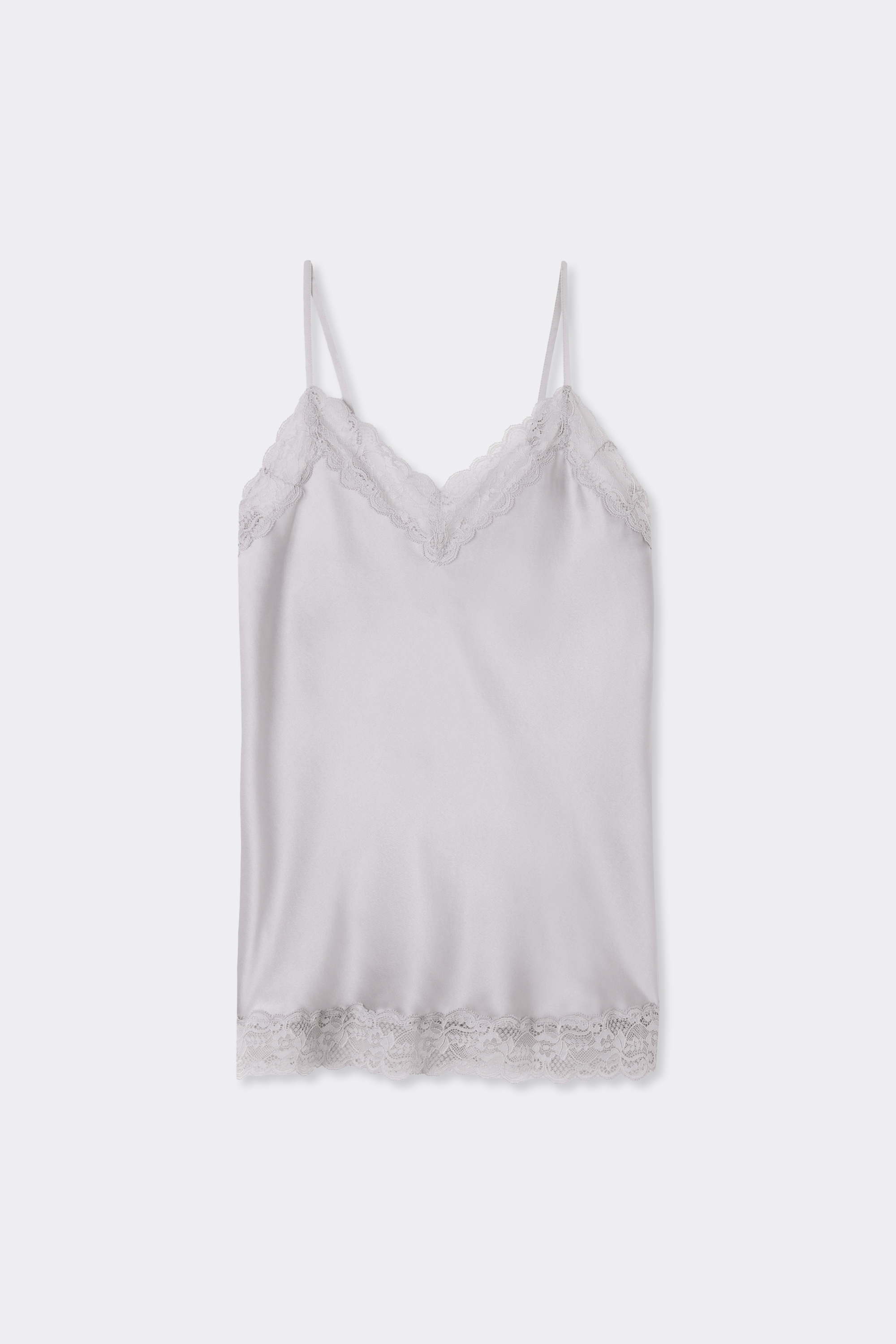 Top en soie et dentelle