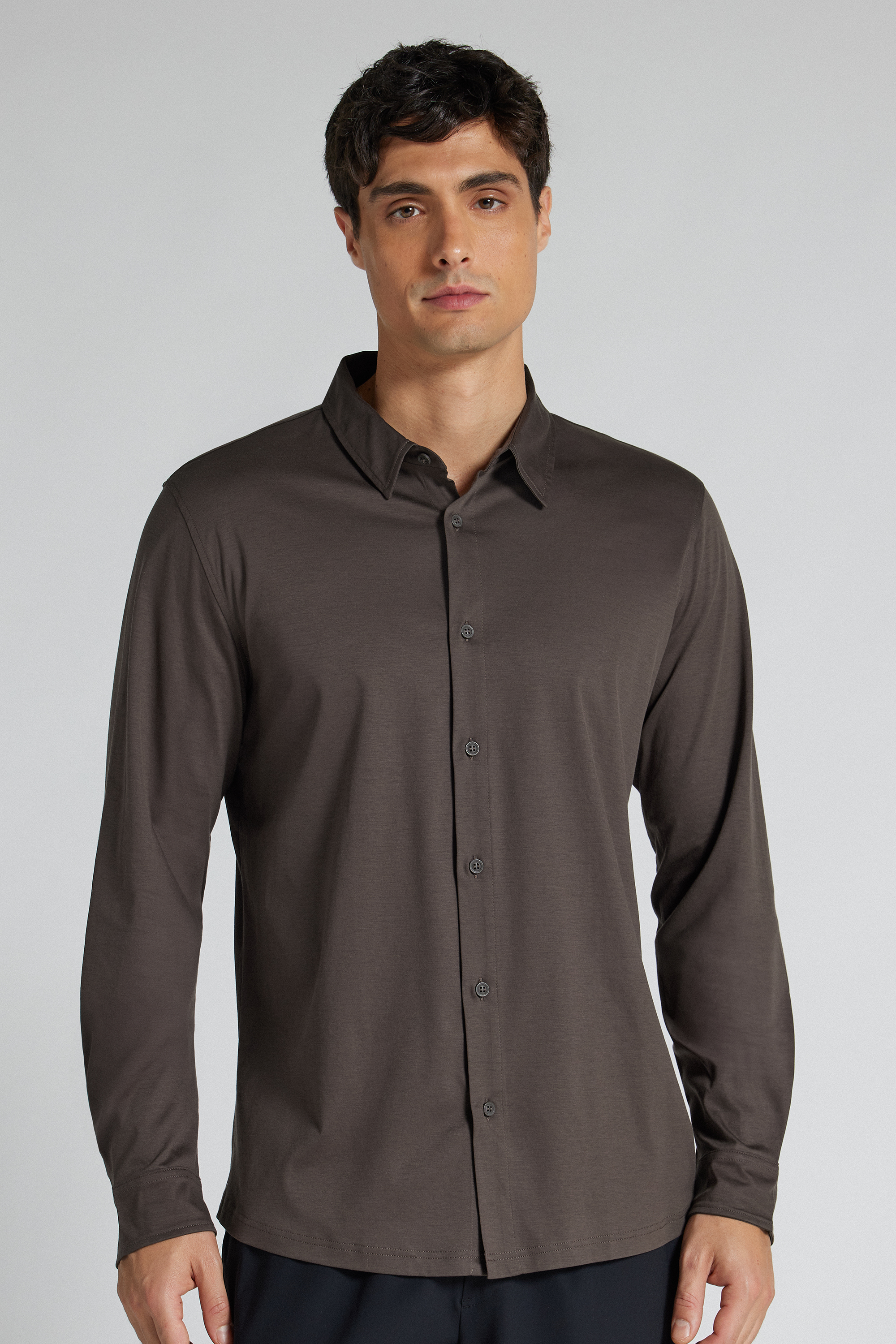 マーセライズド スーパーライトコットン ロングスリーブ シャツ