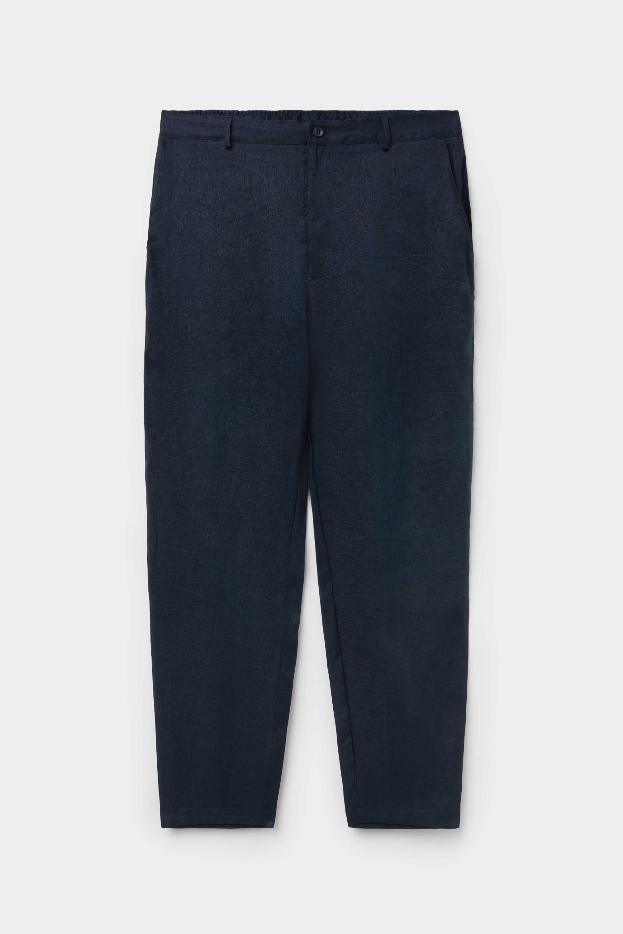 メンズ リネン100% ロングパンツ