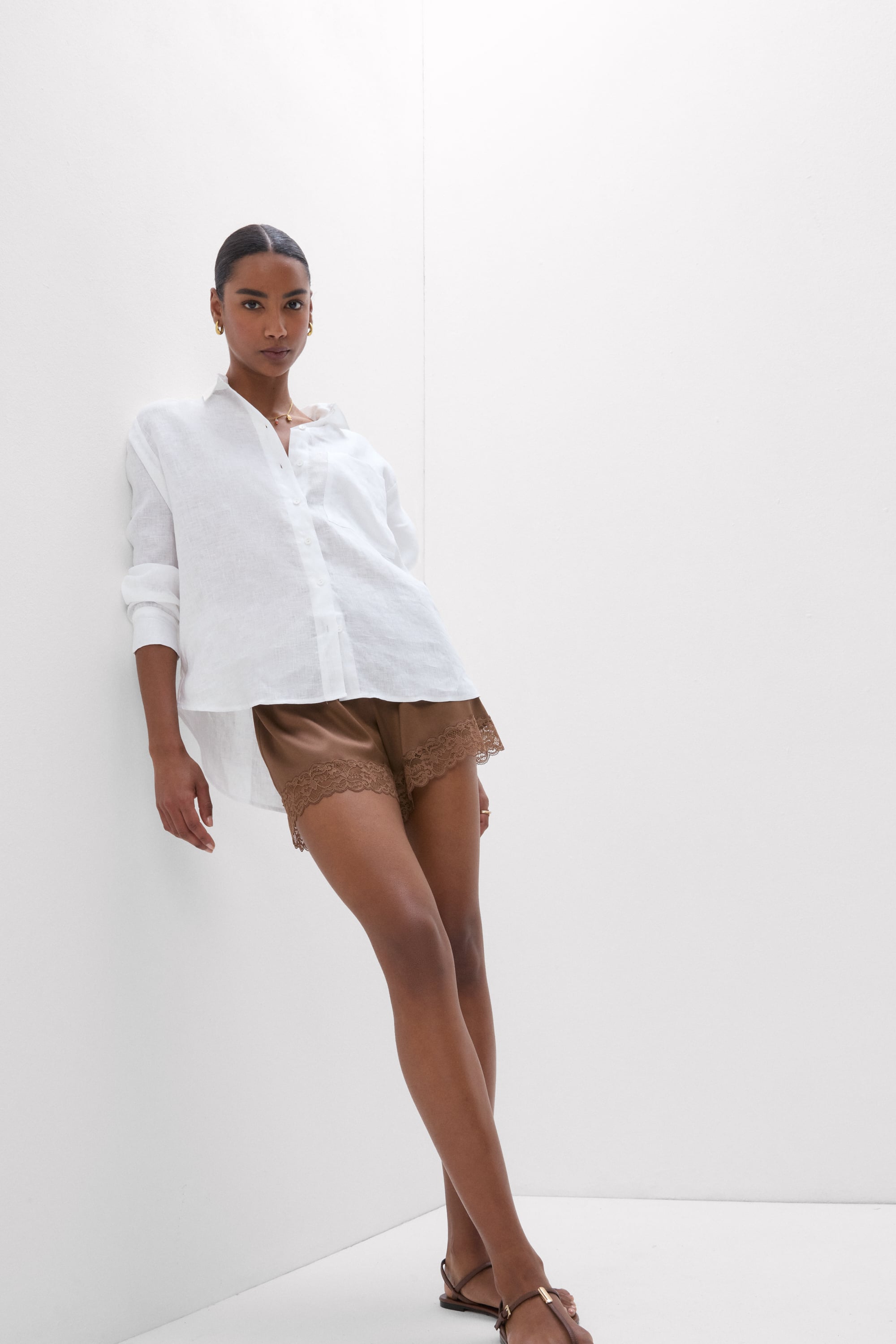 The Pure Linen リネンファブリック シャツ