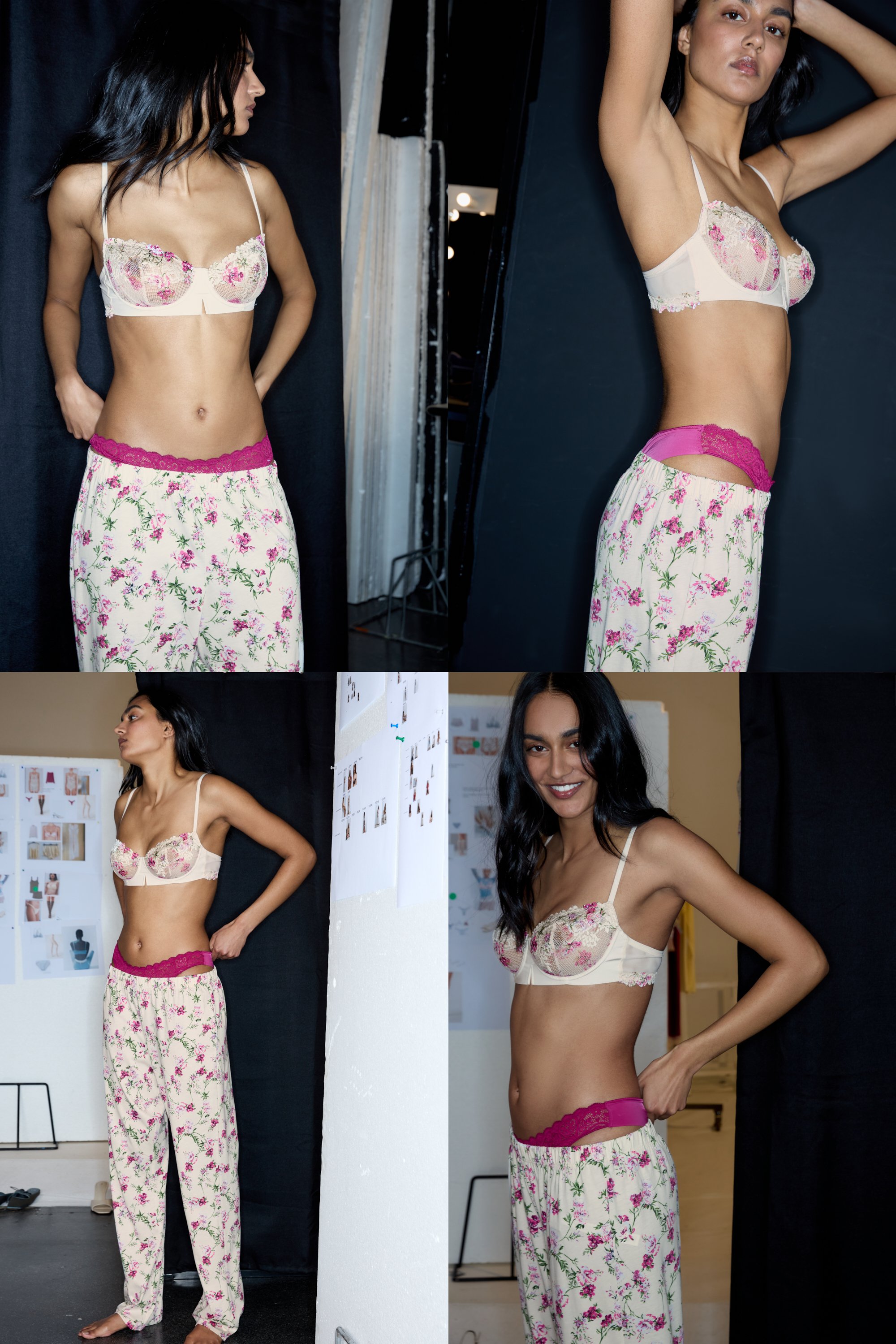 "Pretty Flowers" プリント Denise バルコネットブラ