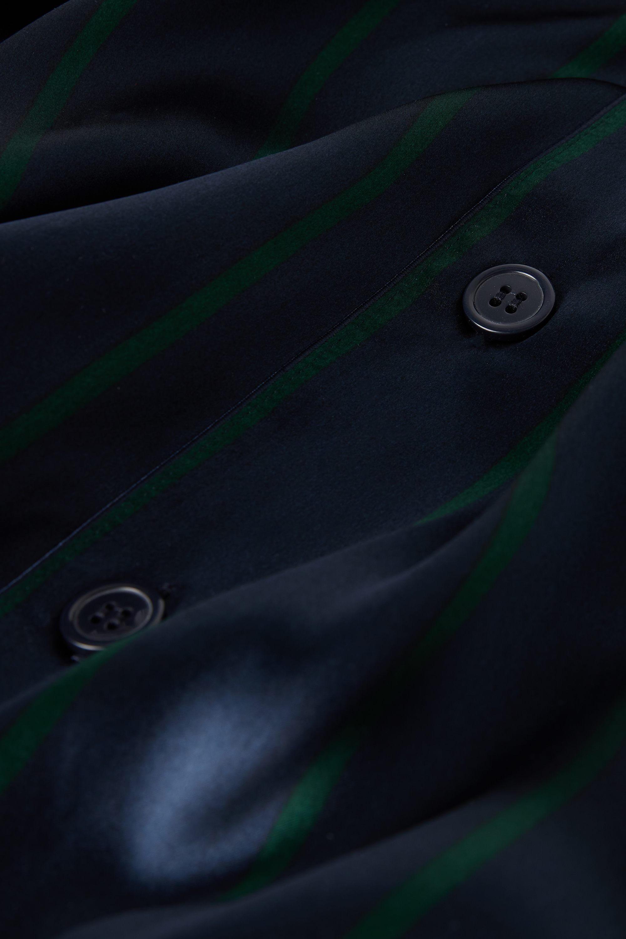 ストライプ シルク ロングパジャマ