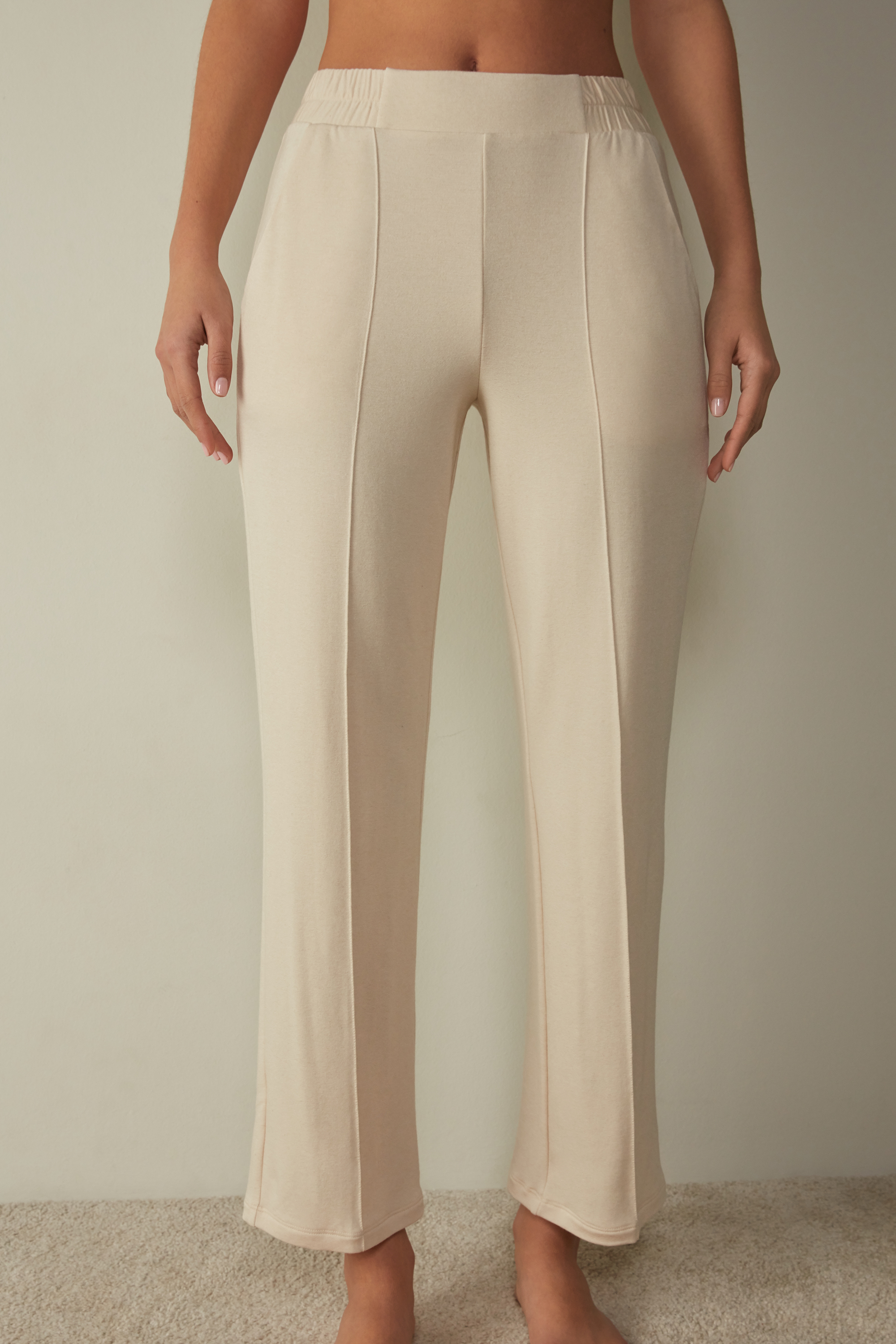 Pantalone Palazzo in Felpa di Modal con Cashmere | Intimissimi