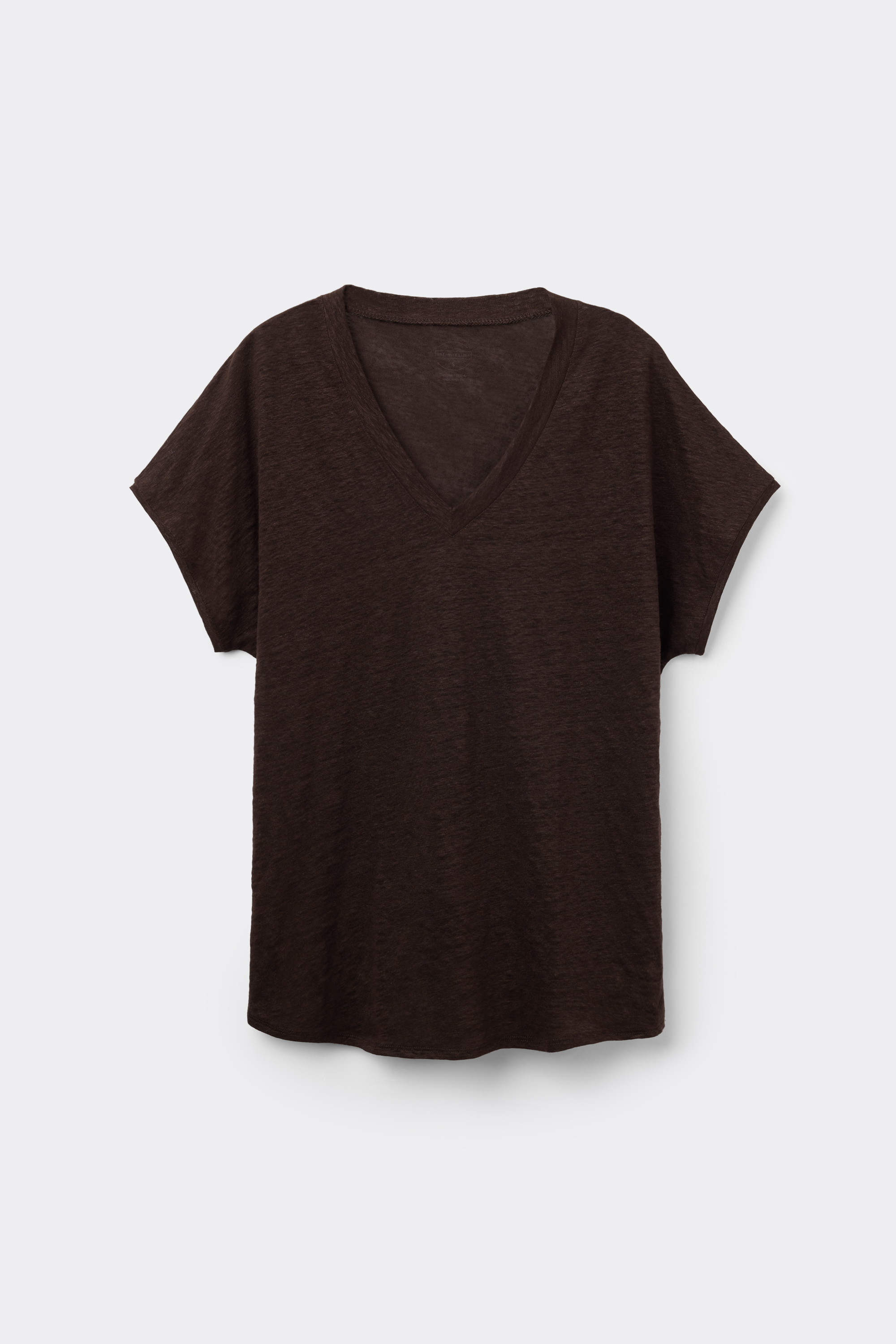 The Pure Linen リネン Vネック ショートスリーブ Tシャツ