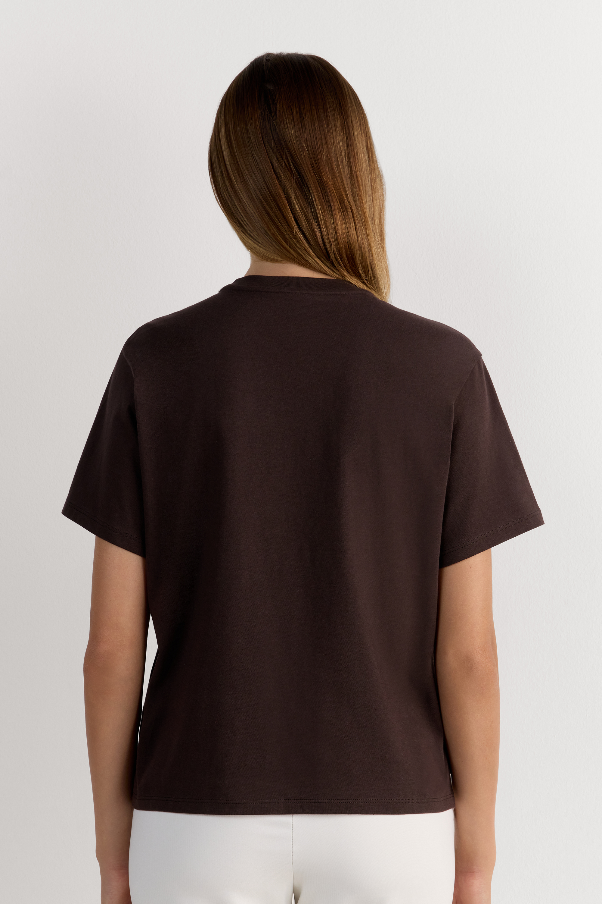 コットン ボクシーフィット ショートスリーブ ニット