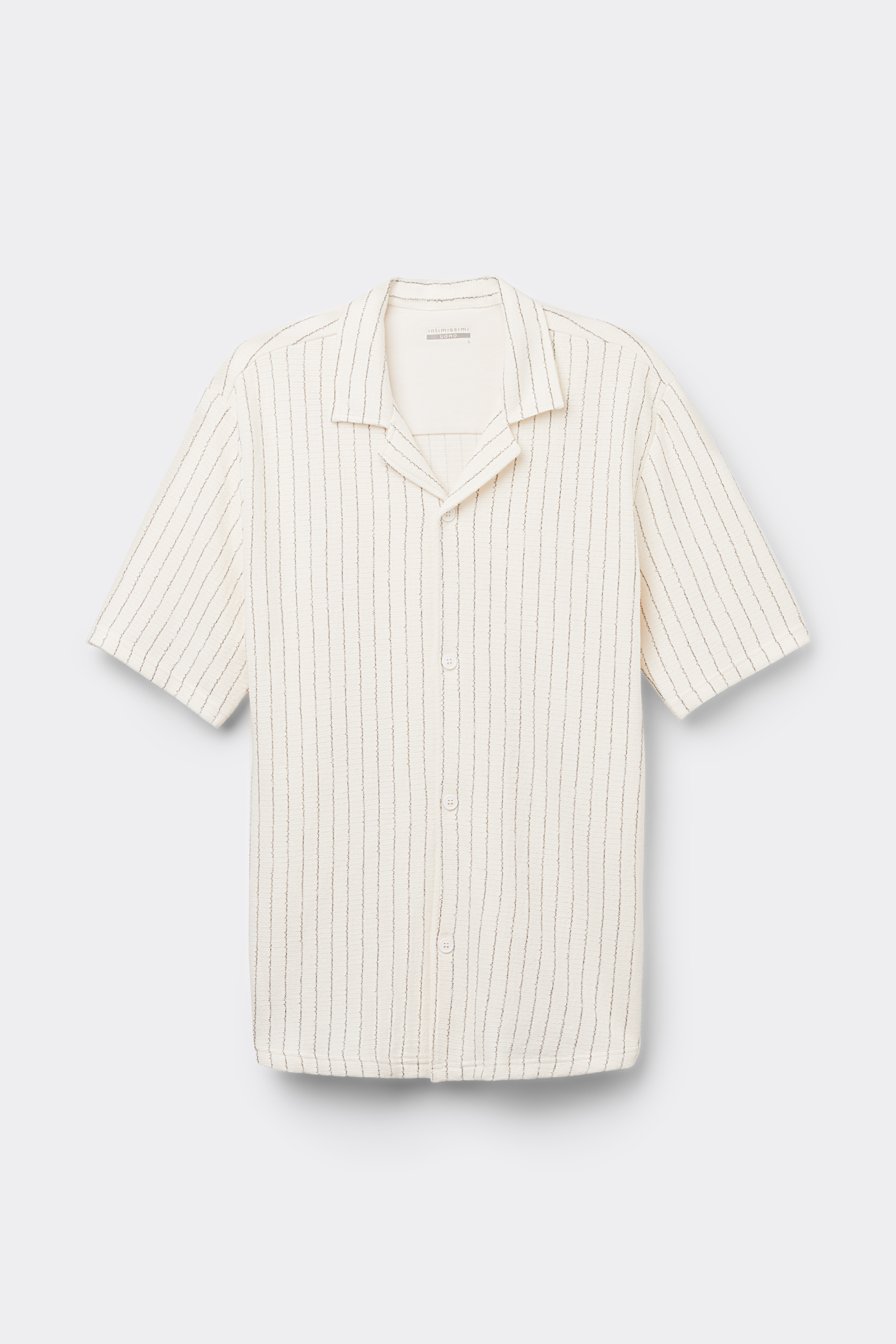 ストライプ ショートスリーブ ボウリングシャツ