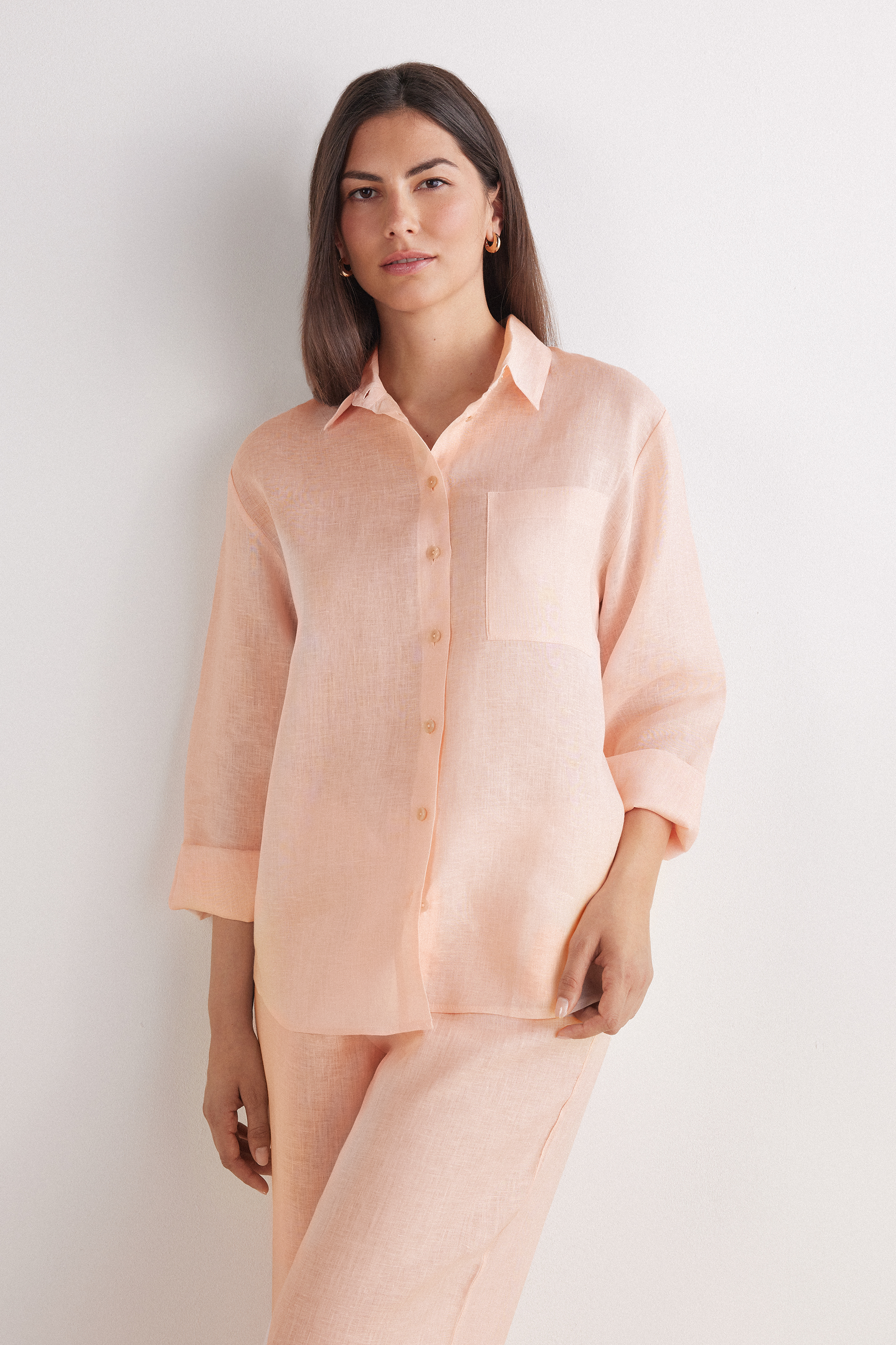 Plain-Weave Linen Shirt