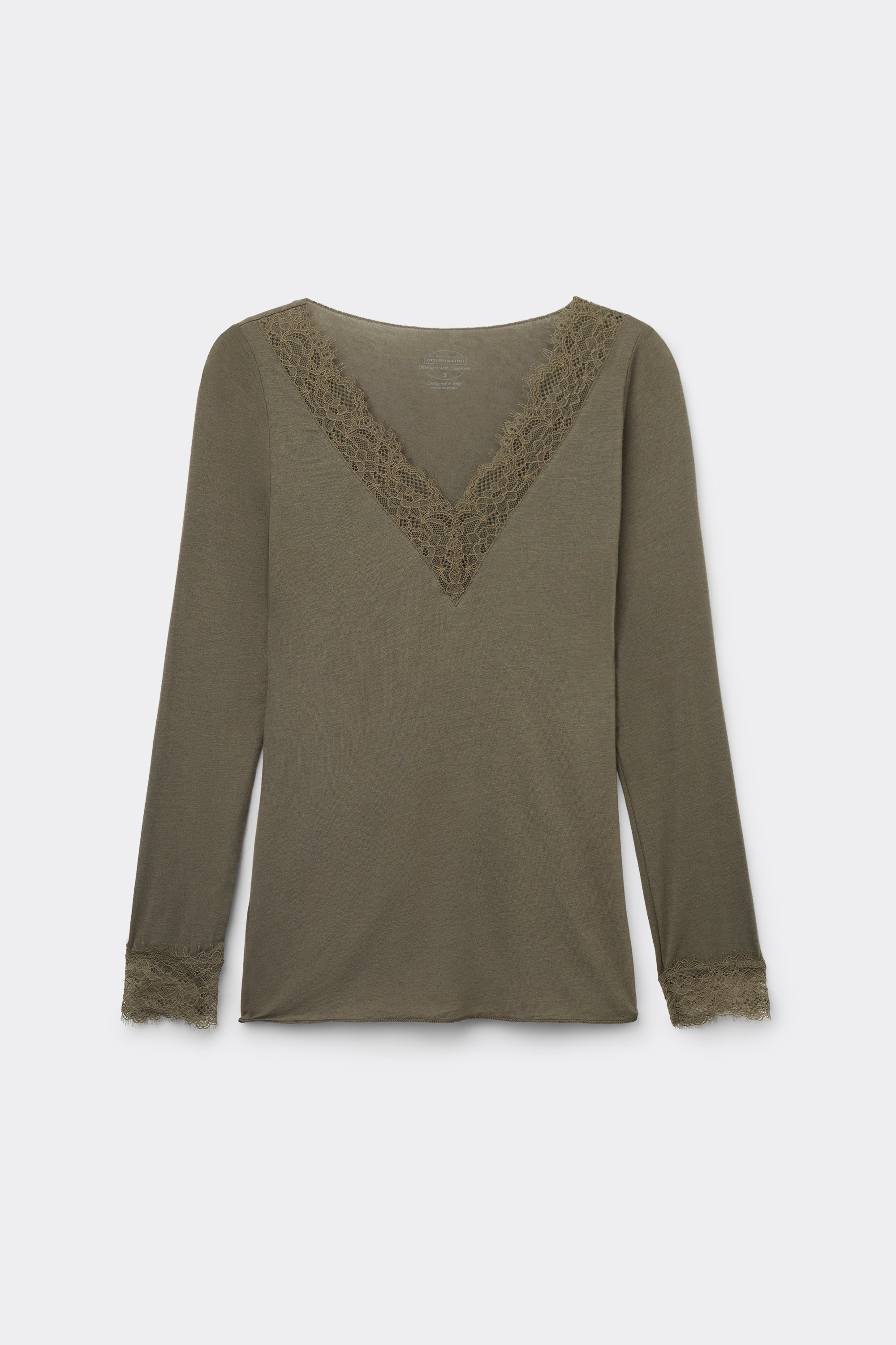 モダール カシミヤ ウルトラライト ロング レースシャツ