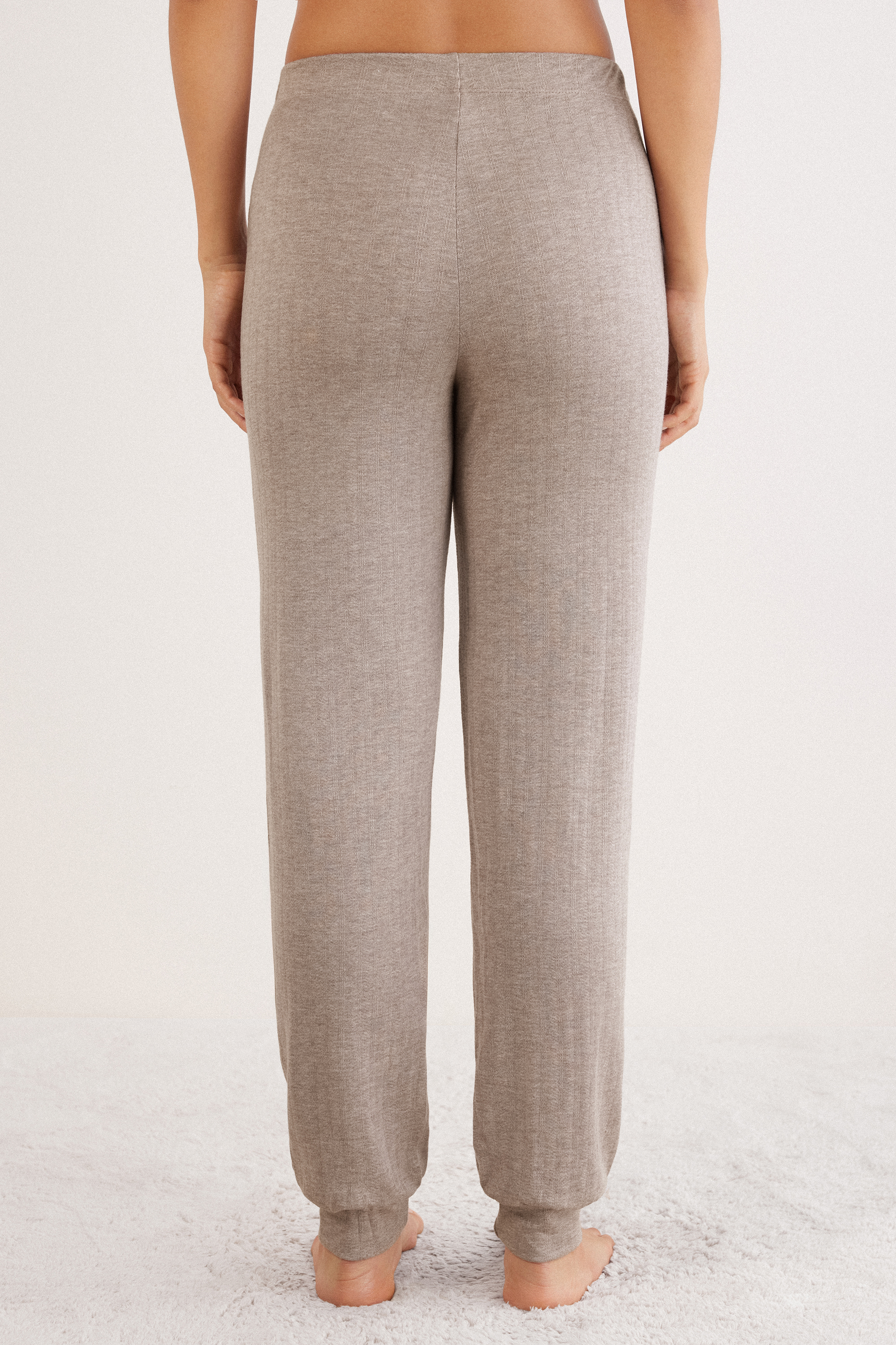 "Luxury Softness" モダール＆カシミヤ ロングパンツ