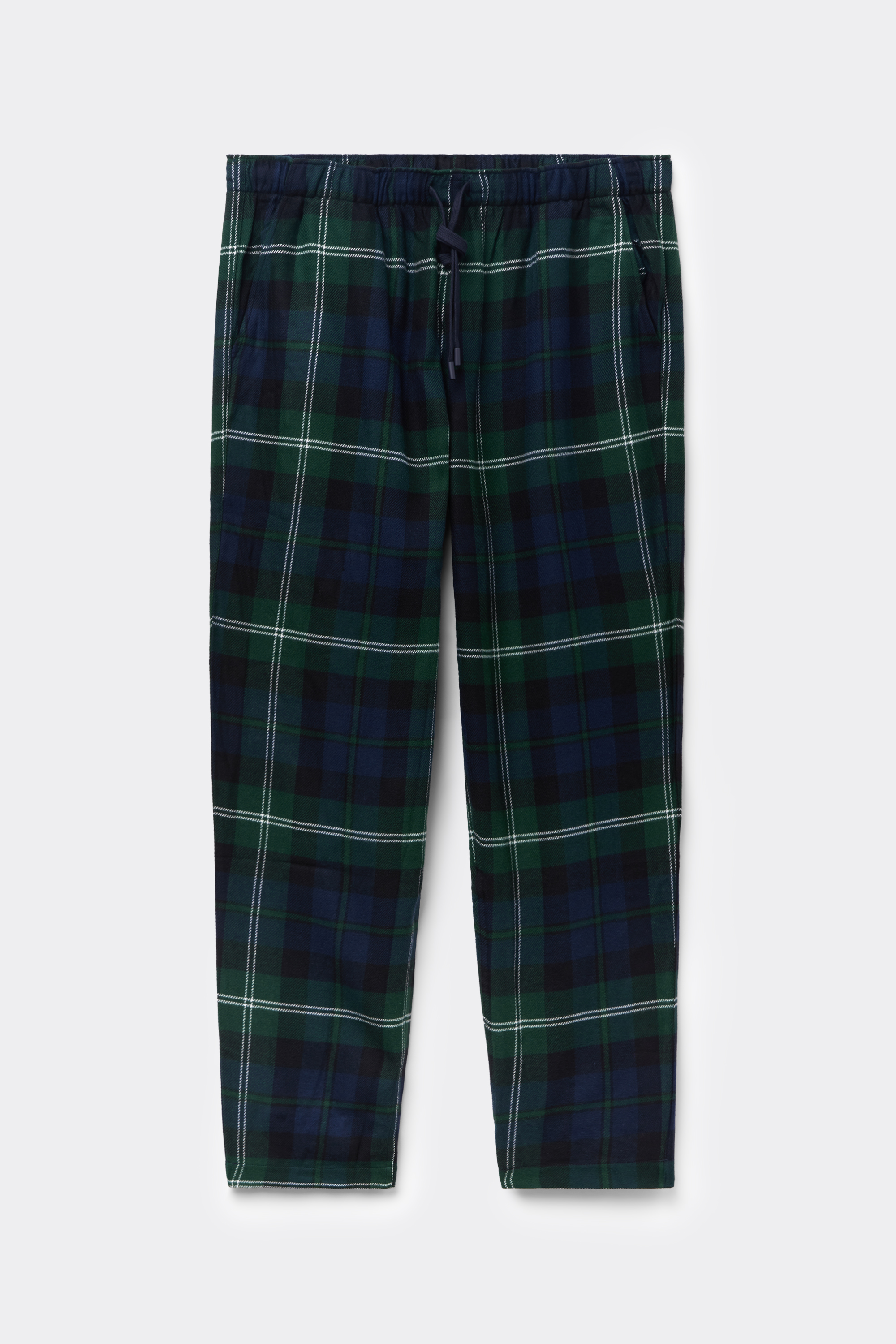 起毛コットンファブリック ロングパンツ（ブルー）