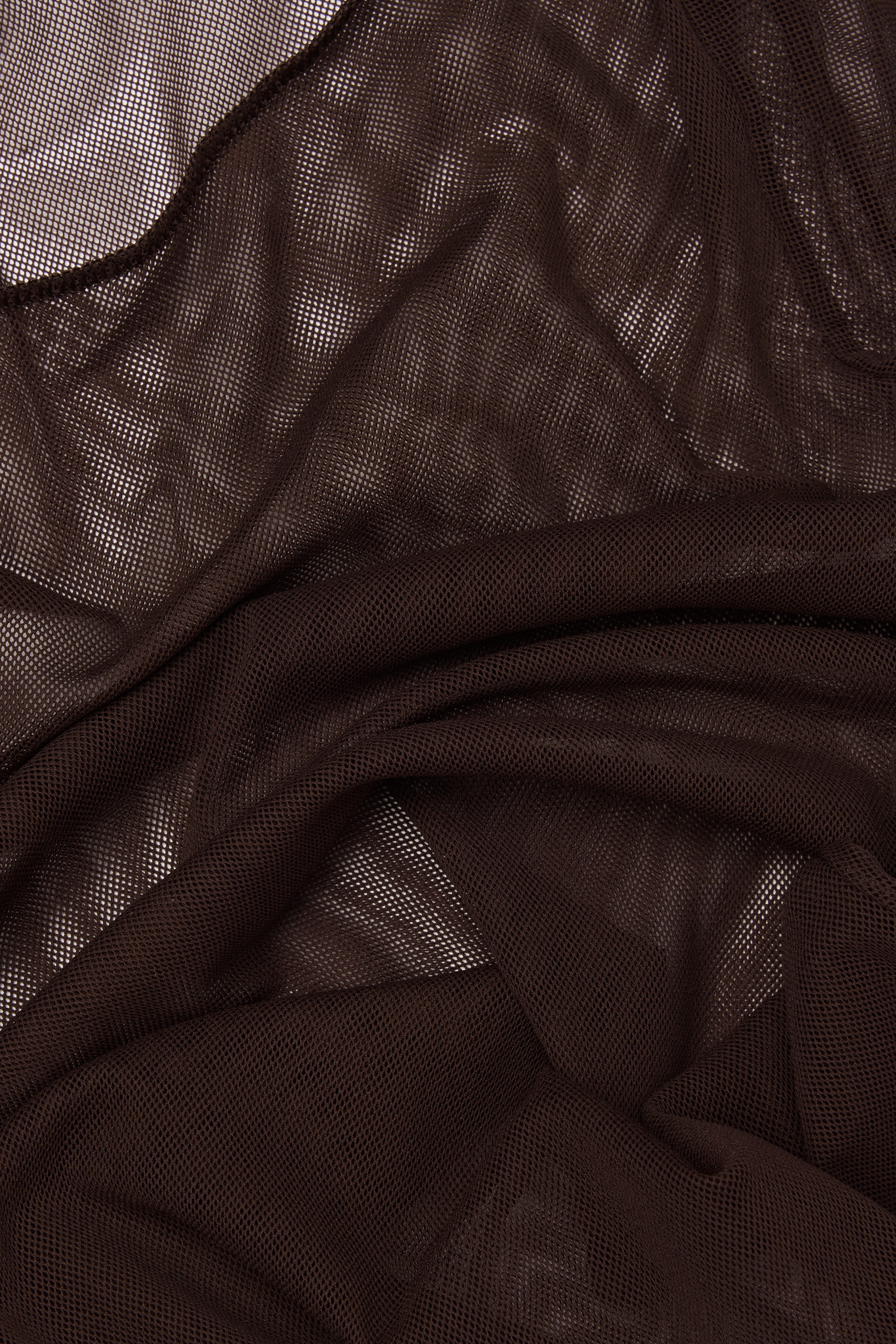 ラウンドネック チュール ボディスーツ