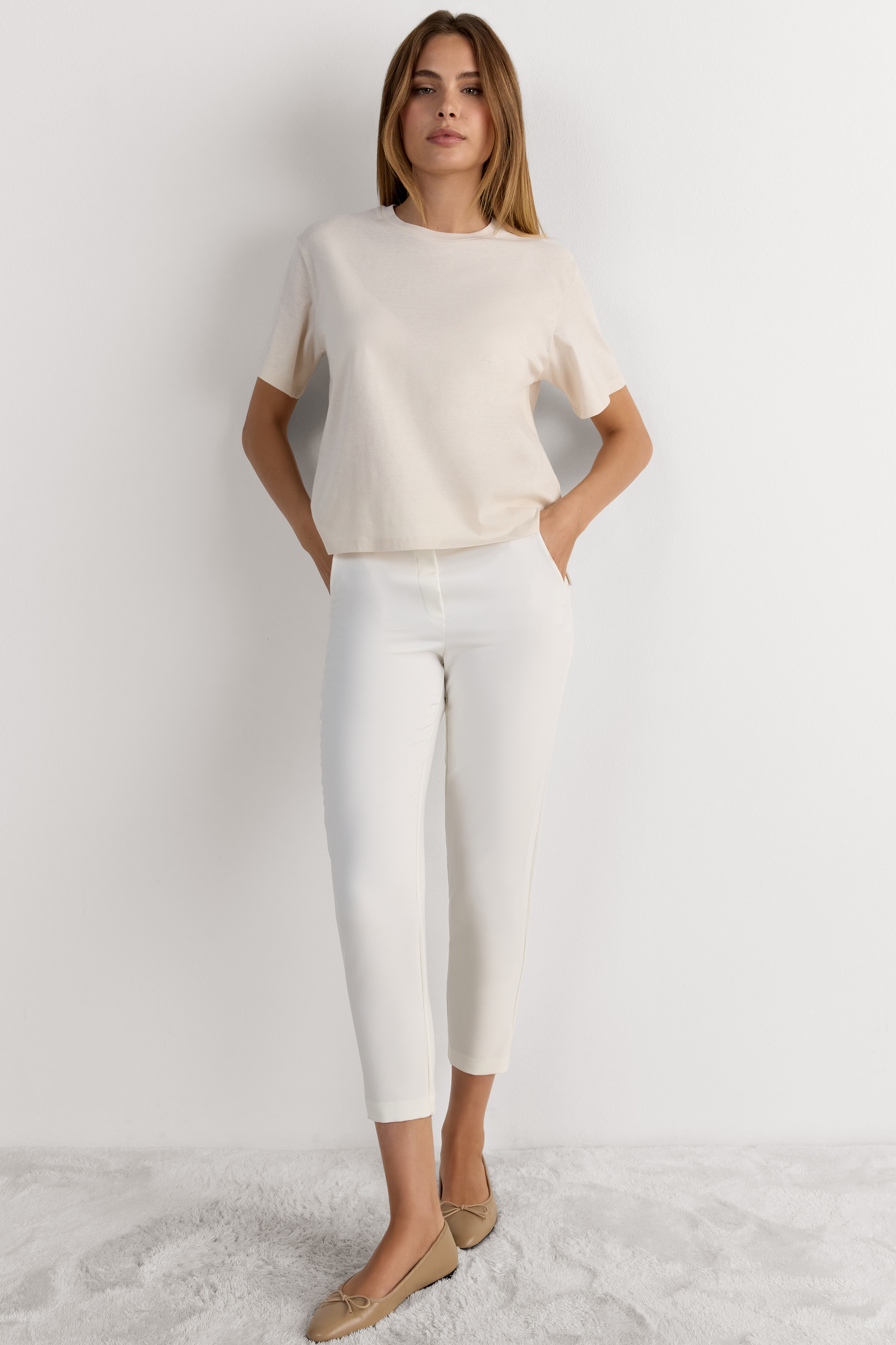 コットン ボクシーフィット ショートスリーブ ニット