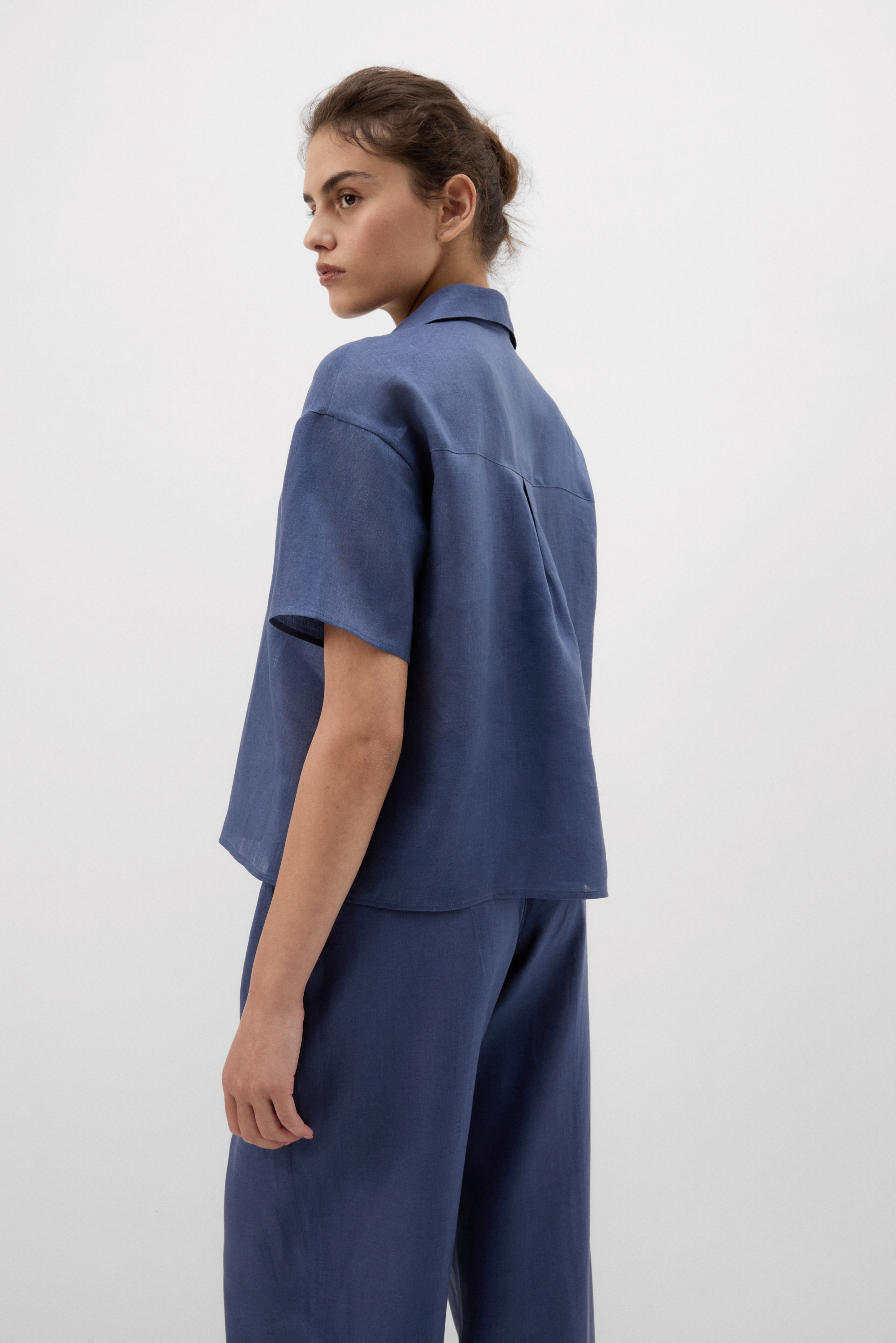 The Pure Linen リネンファブリック ショートスリーブ シャツ