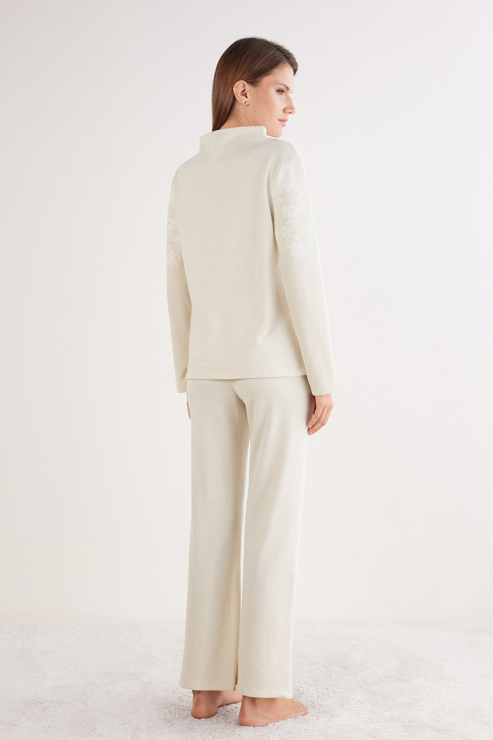 "Let It Snow Tonight" ジャカード ロングパジャマ