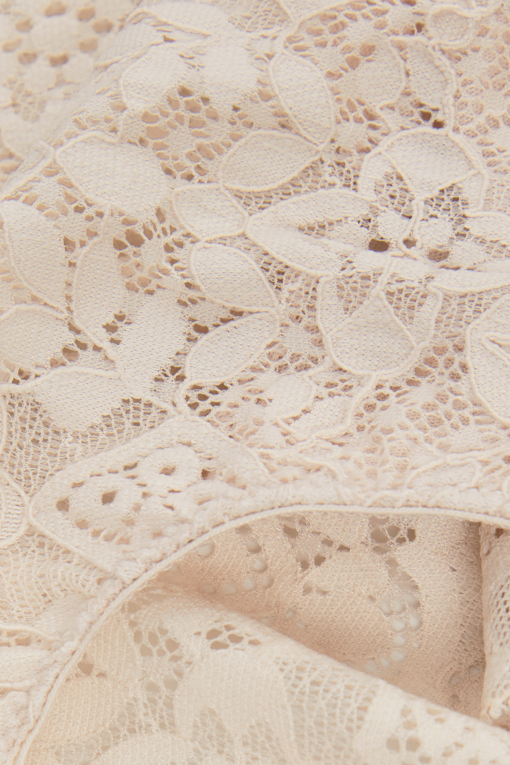 レース ハイウエスト キュロット