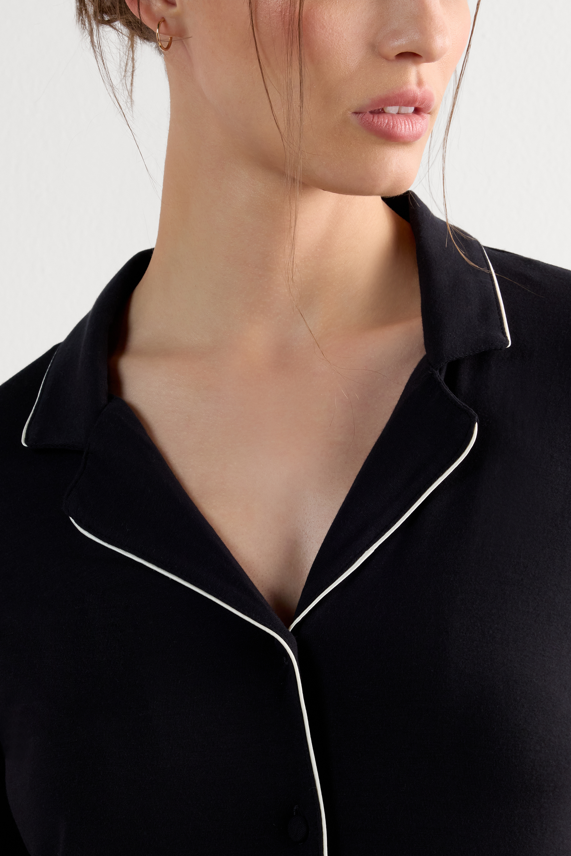 モダール ショートスリーブ フロントオープン シャツ