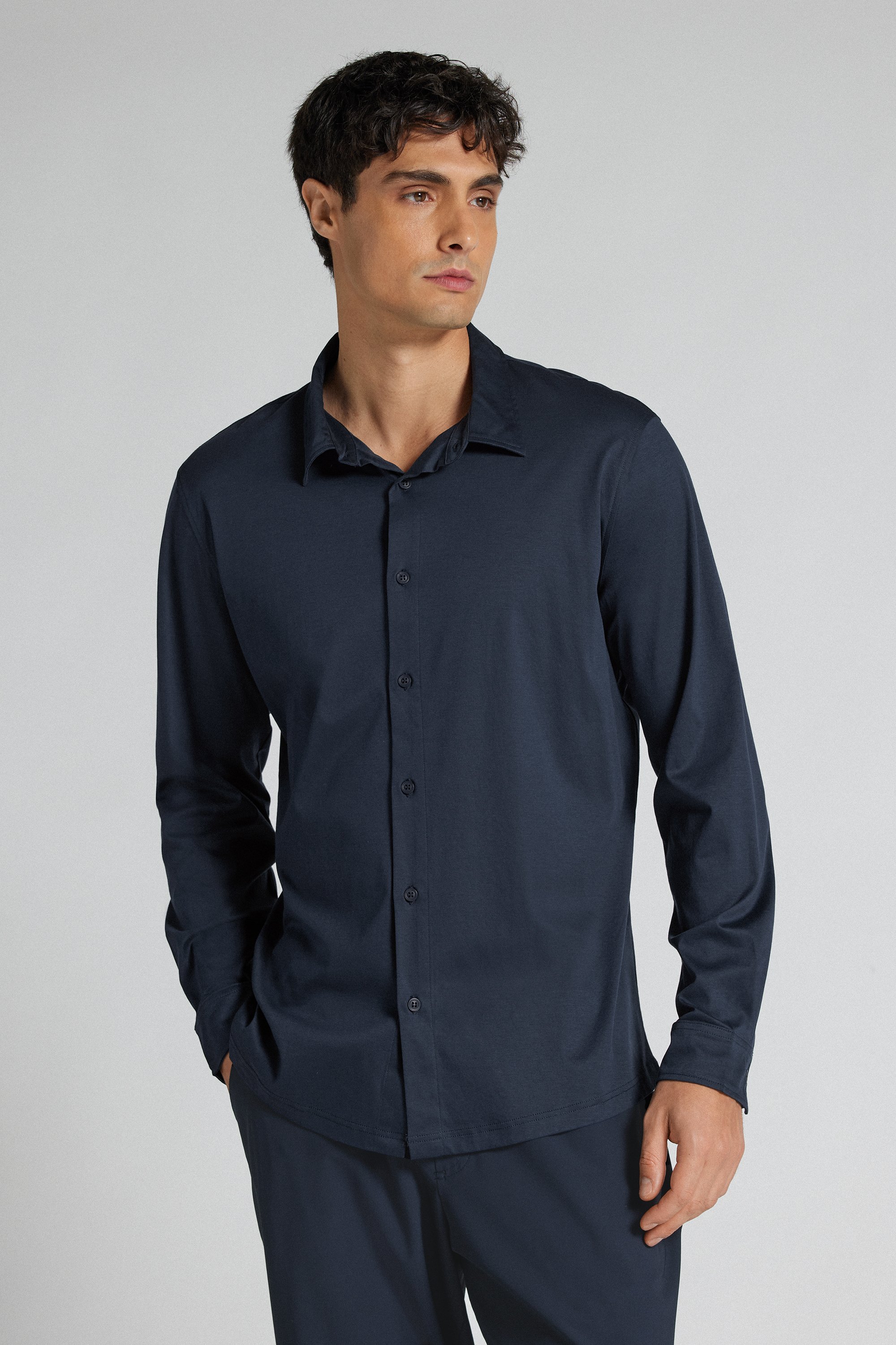 マーセライズド スーパーライトコットン ロングスリーブ シャツ