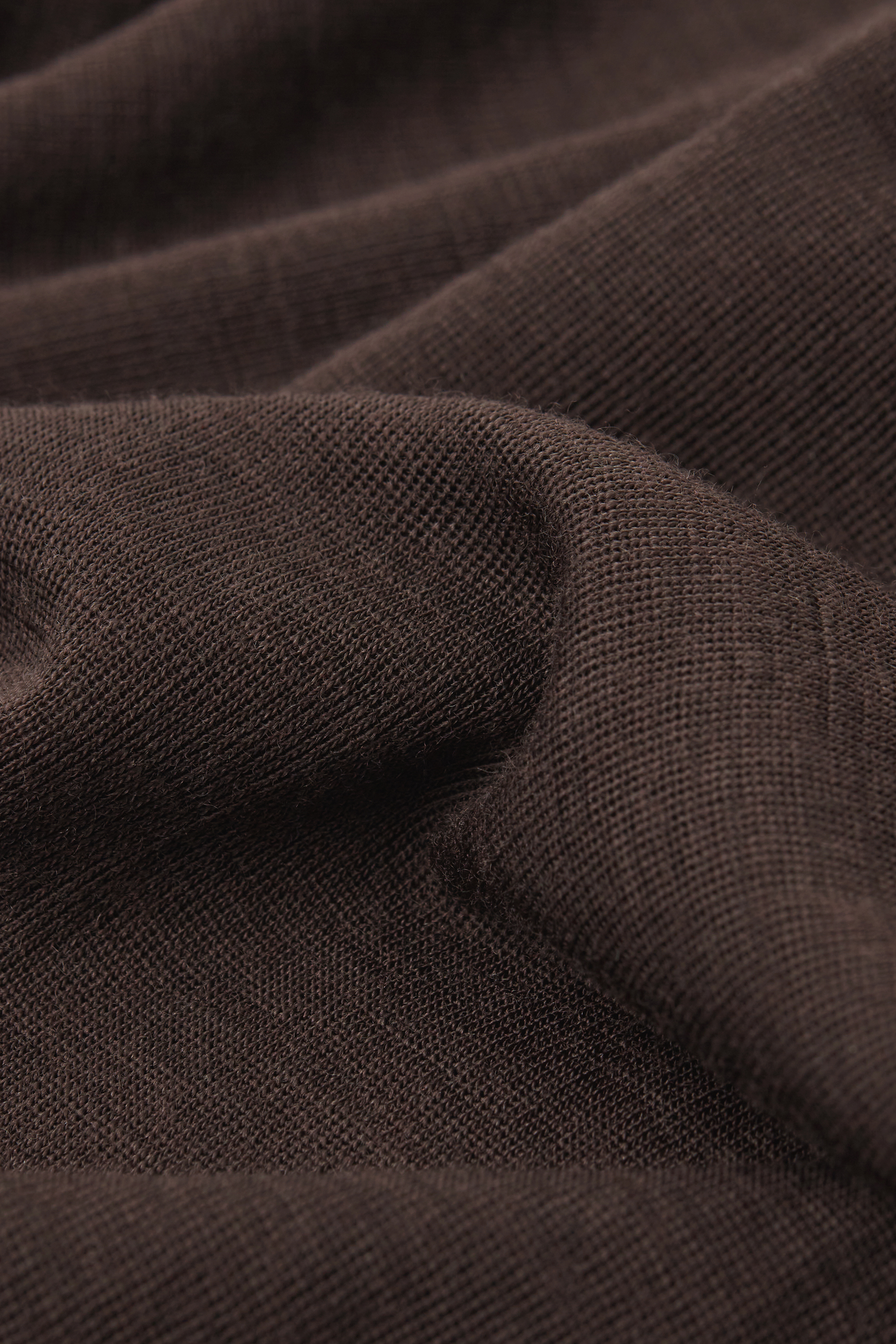 メリノウール100% ハイネック ロングスリーブ ニット