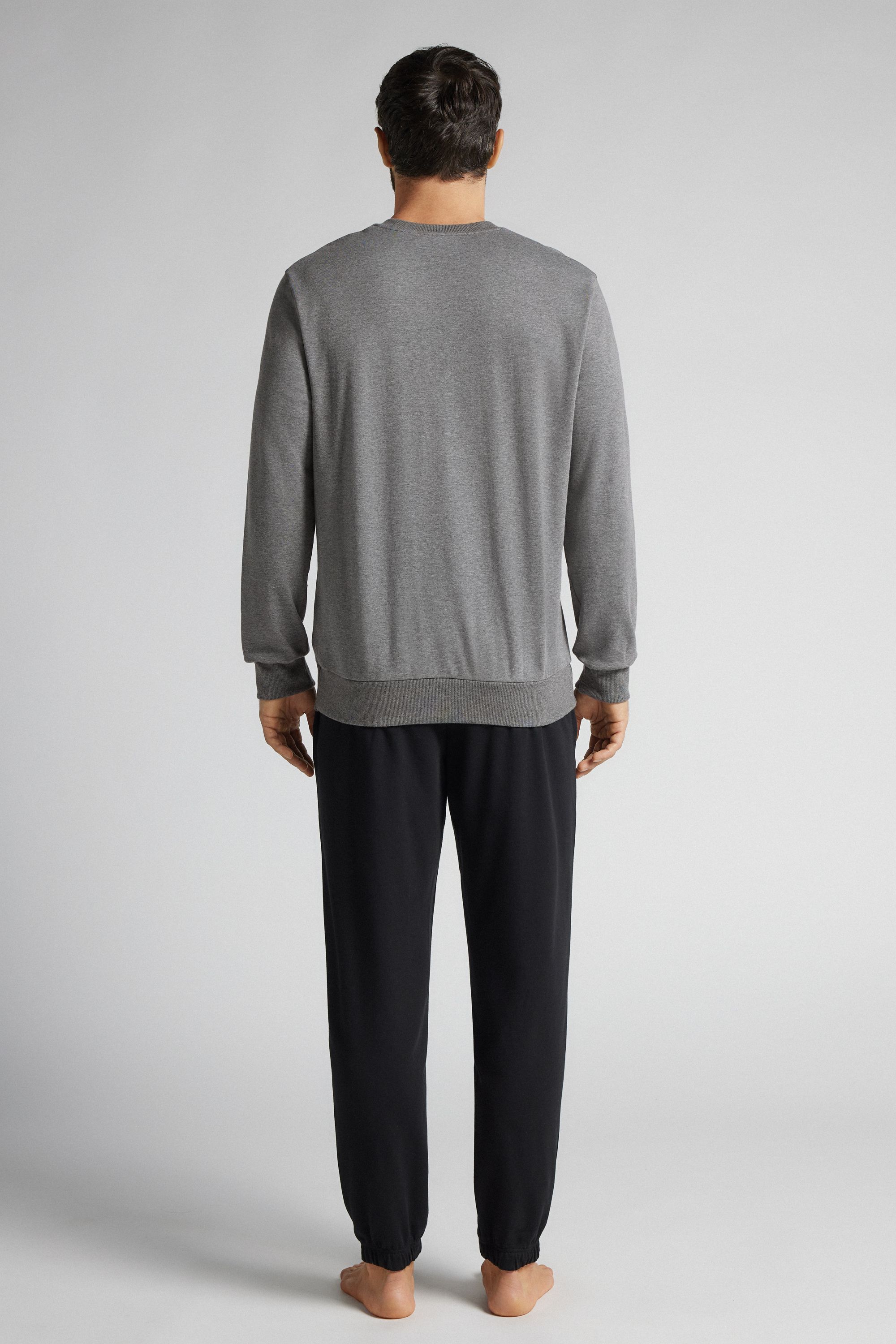 コットン パンダプリント ロングパジャマ