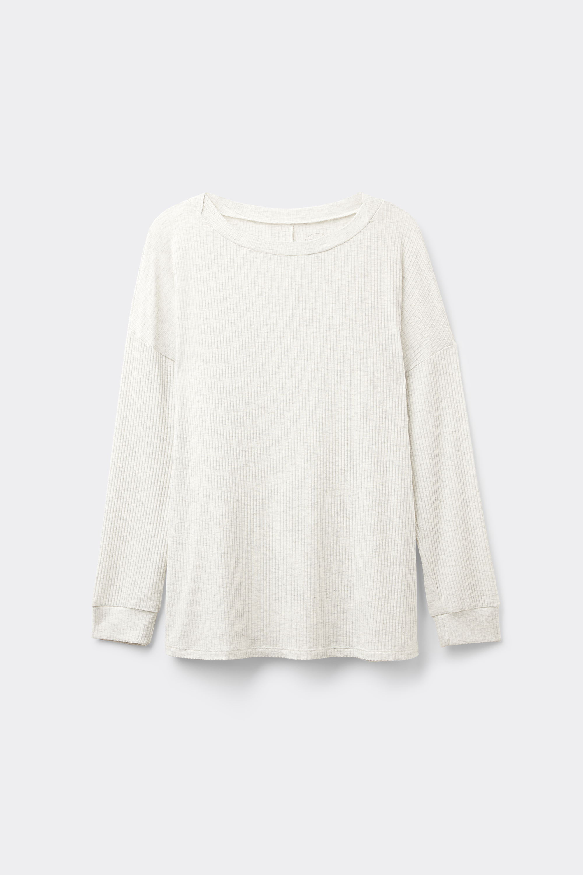 Chic Comfort モダール ボートネック ロングスリーブ ニット