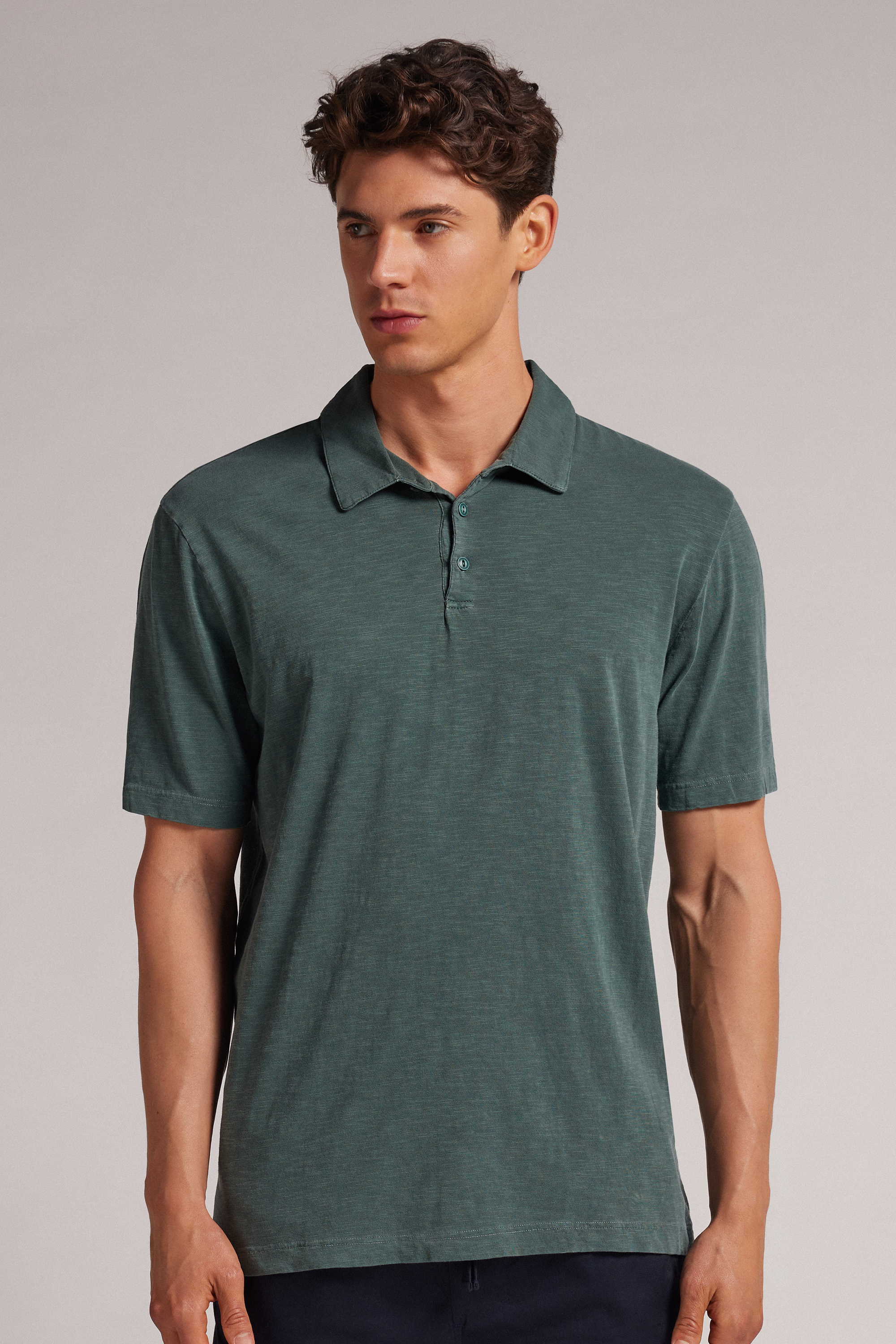 【MODERNIF】High cotton split short sleeve T-shirt Split Hem – Fioboc